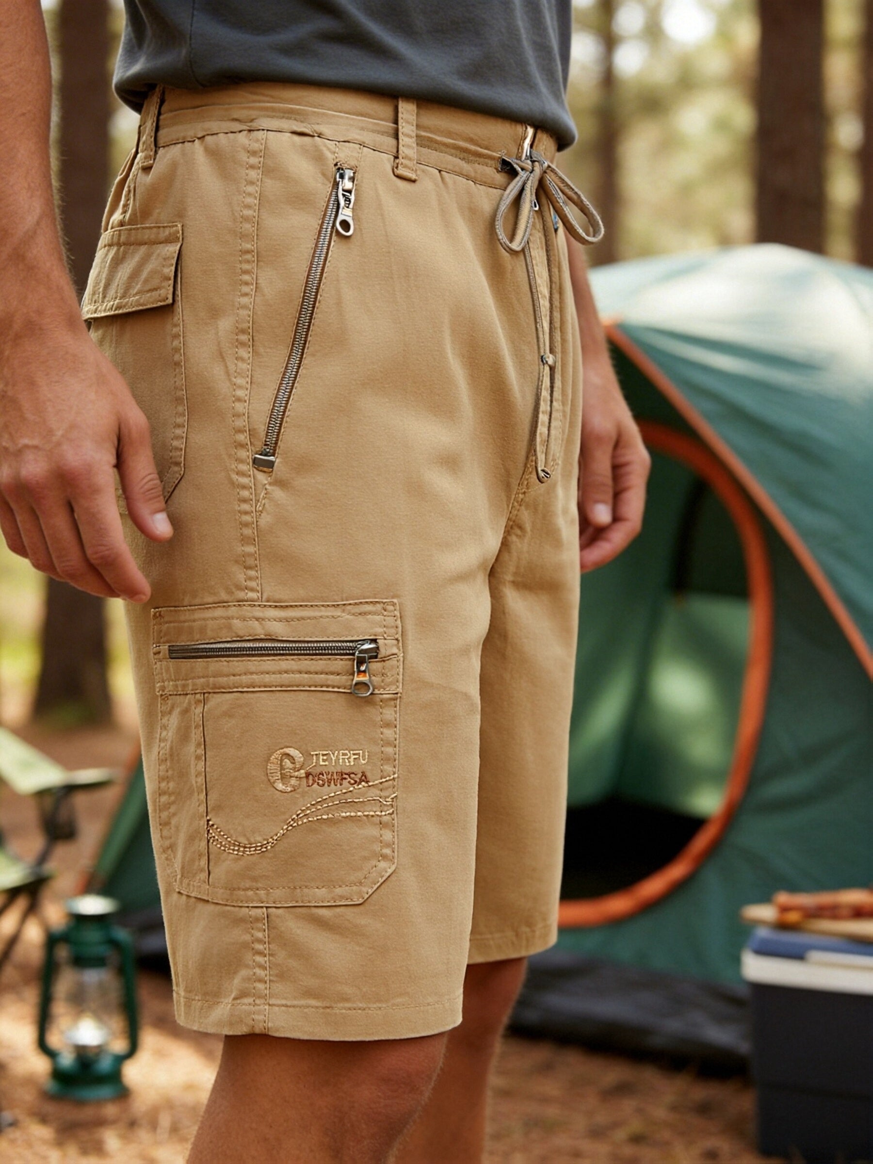 MID WAIST CARGO SHORTS FOR MEN