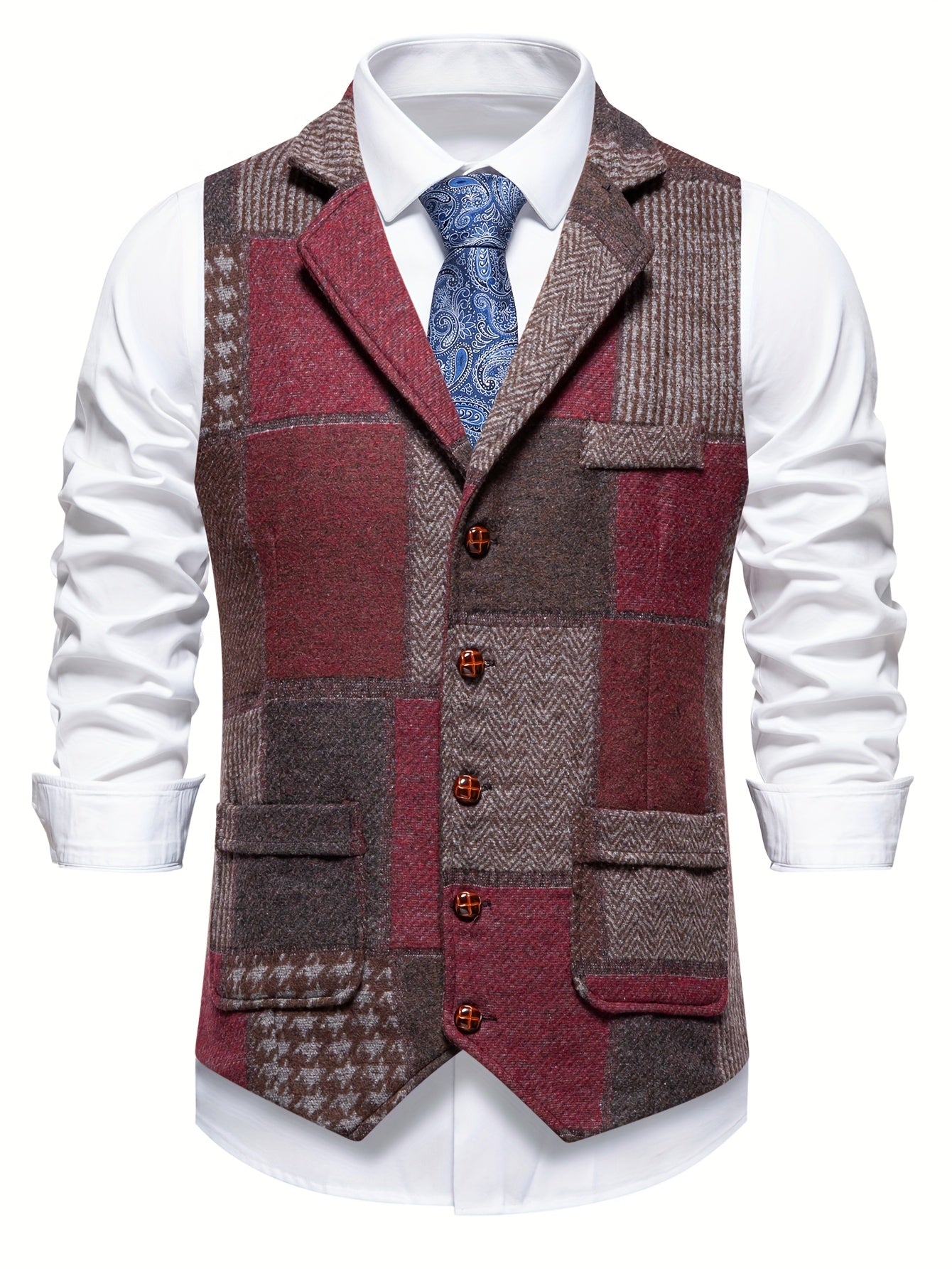 FORMAL TWEED VEST FOR MEN