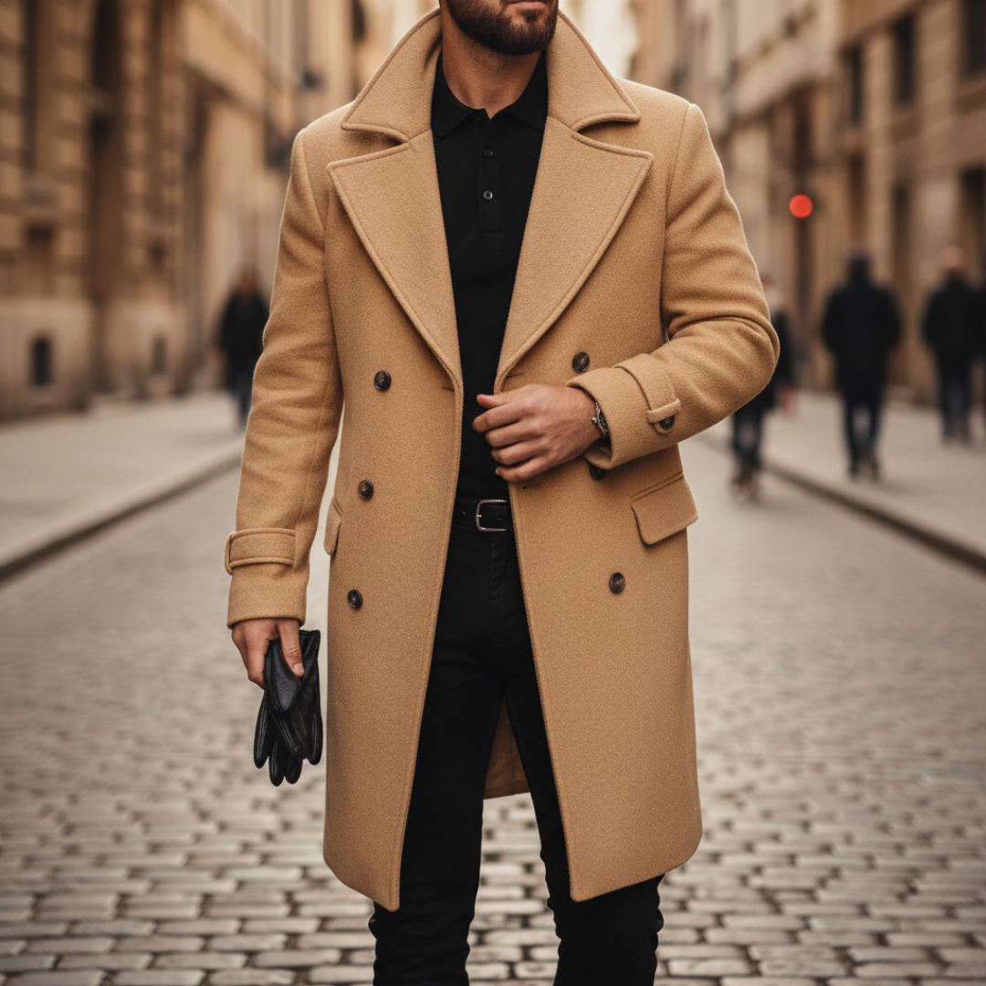 CLASSIC WOOL COAT FOR MEN
