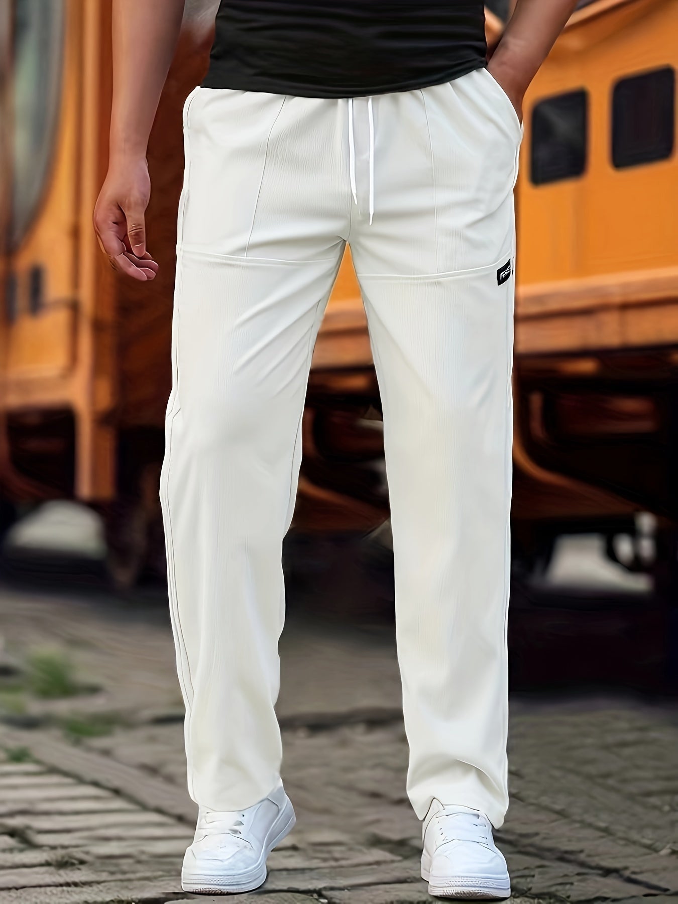 REGULAR STRETCH TROUSERS FOR MEN