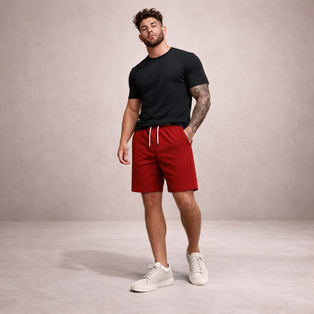 STRAIGHT HEM SHORTS FOR MEN
