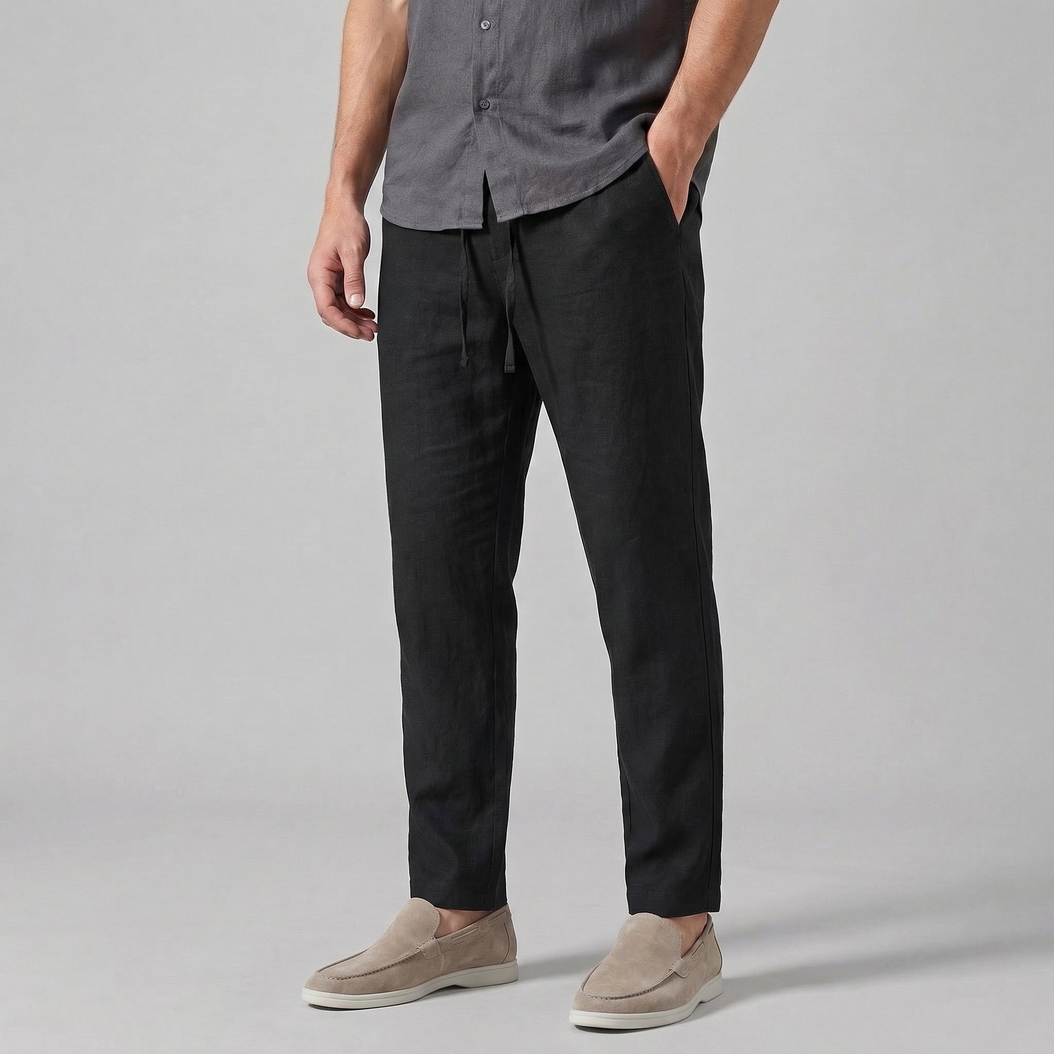 RELAXED WIDE LEG TROUSERS FOR MEN