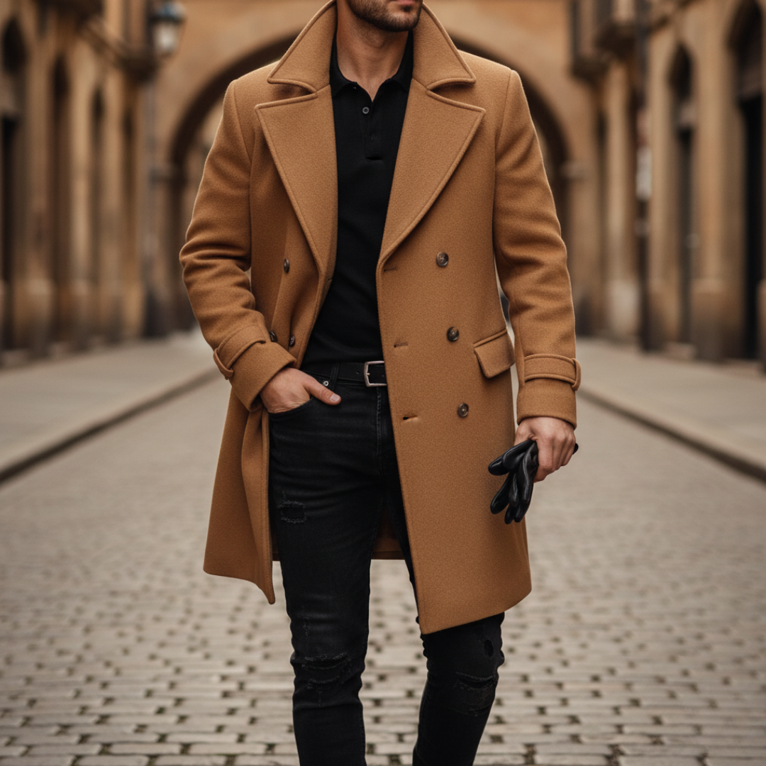 CLASSIC WOOL COAT FOR MEN