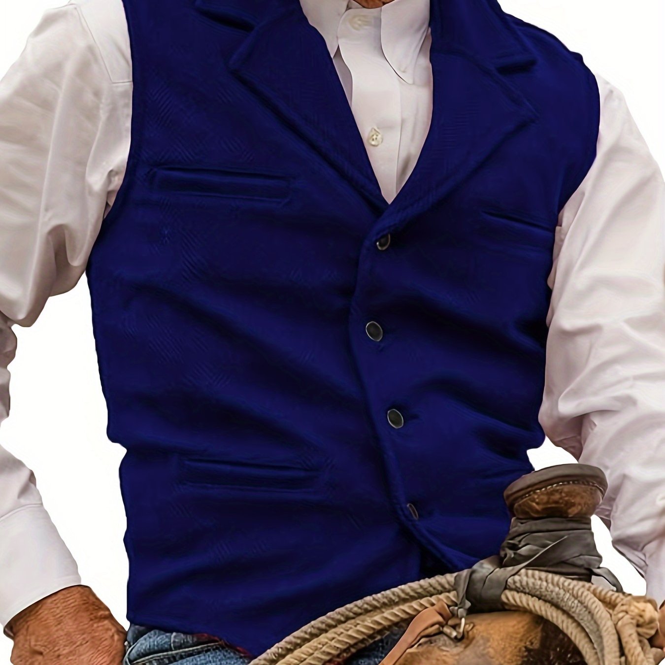 VINTAGE WOOL BLEND VEST FOR MEN