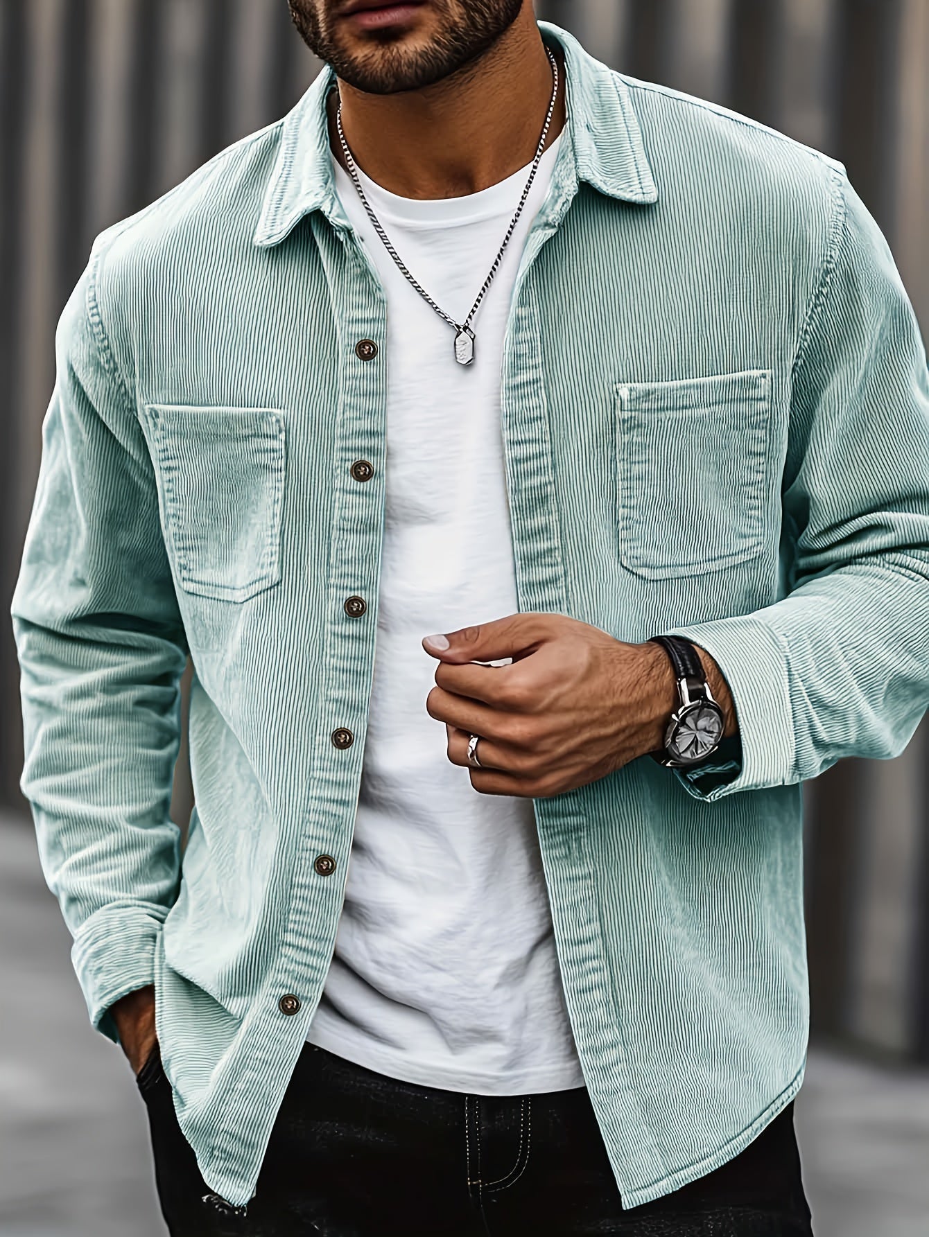 CORDUROY OVERSHIRT FOR MEN