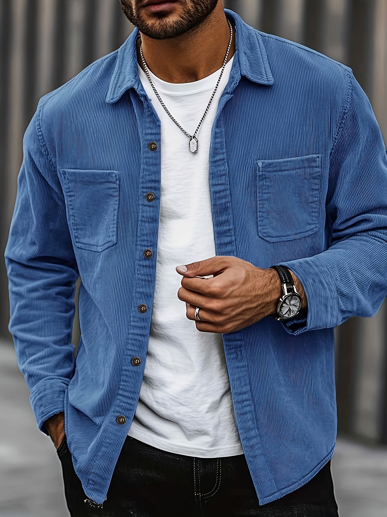 CORDUROY OVERSHIRT FOR MEN