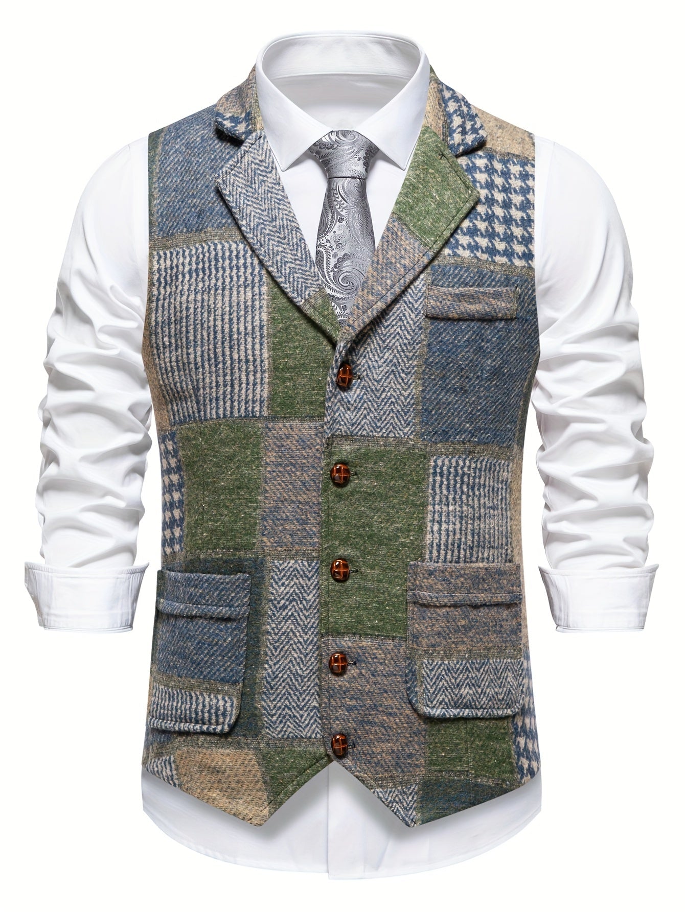FORMAL TWEED VEST FOR MEN