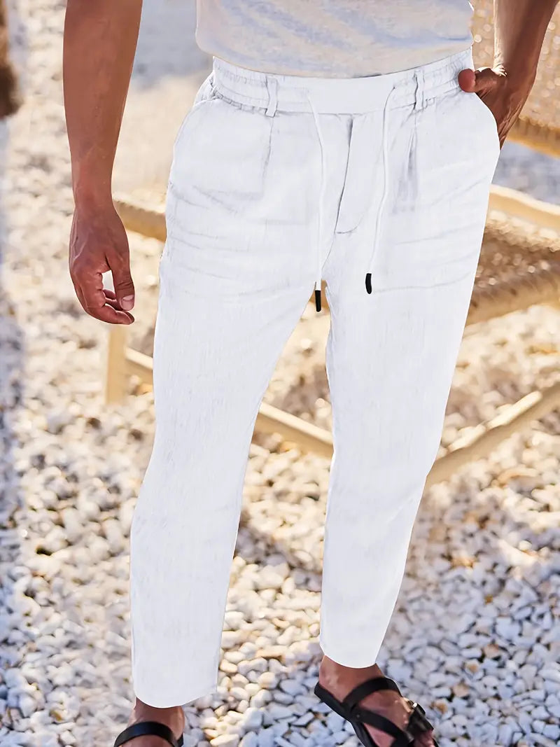 LOOSE FIT LINEN TROUSERS FOR MEN
