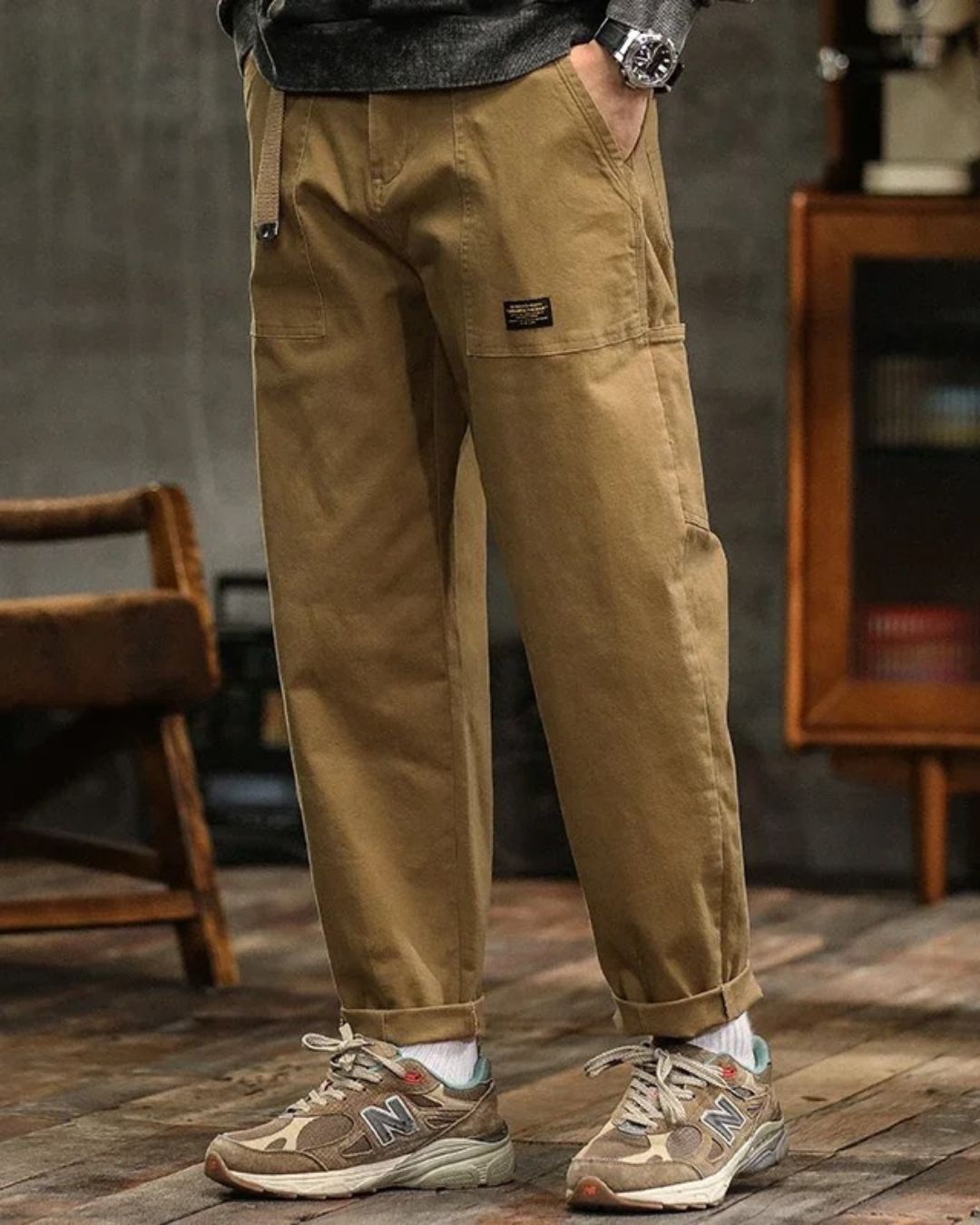 COTTON CARGO TROUSERS FOR MEN