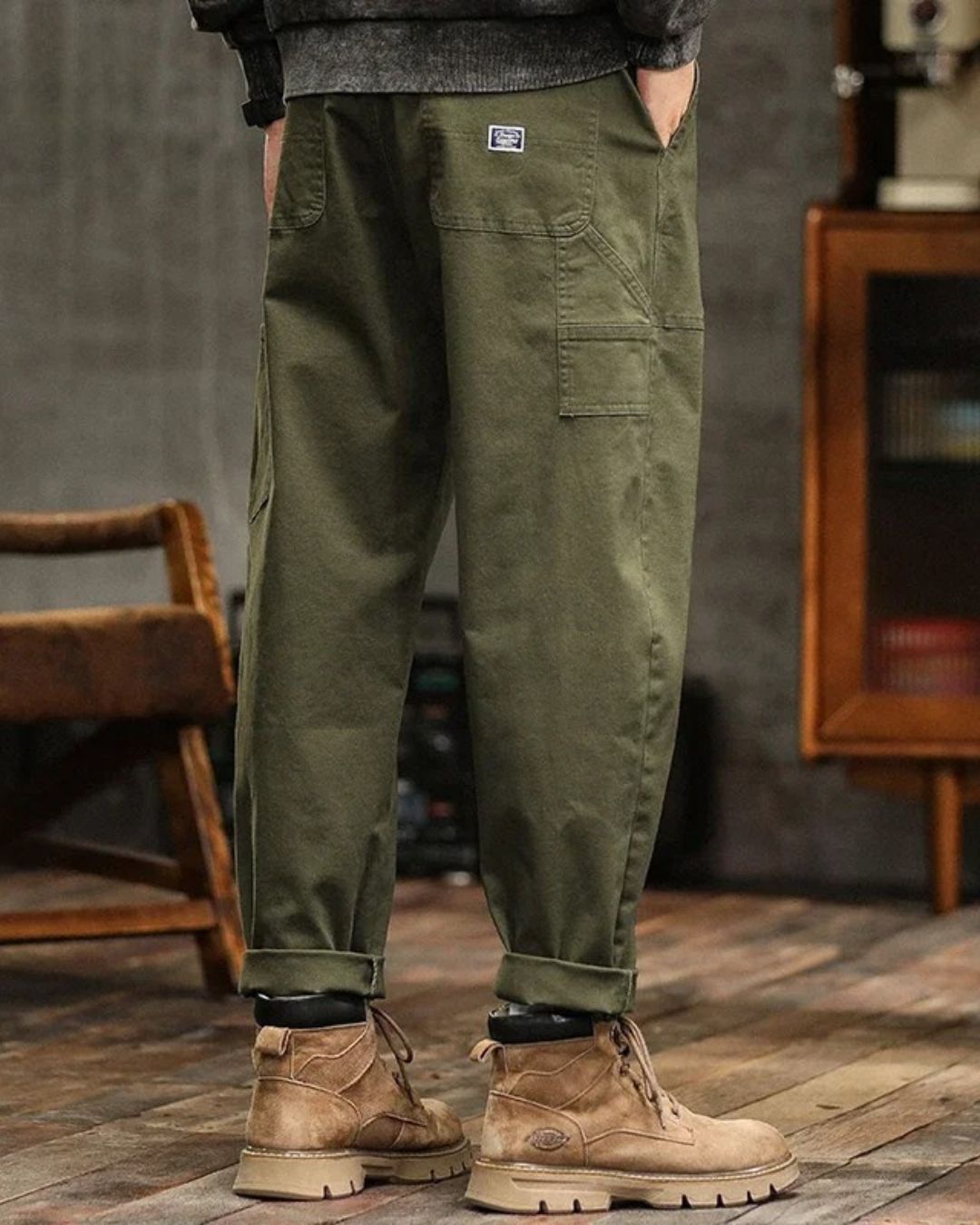 COTTON CARGO TROUSERS FOR MEN