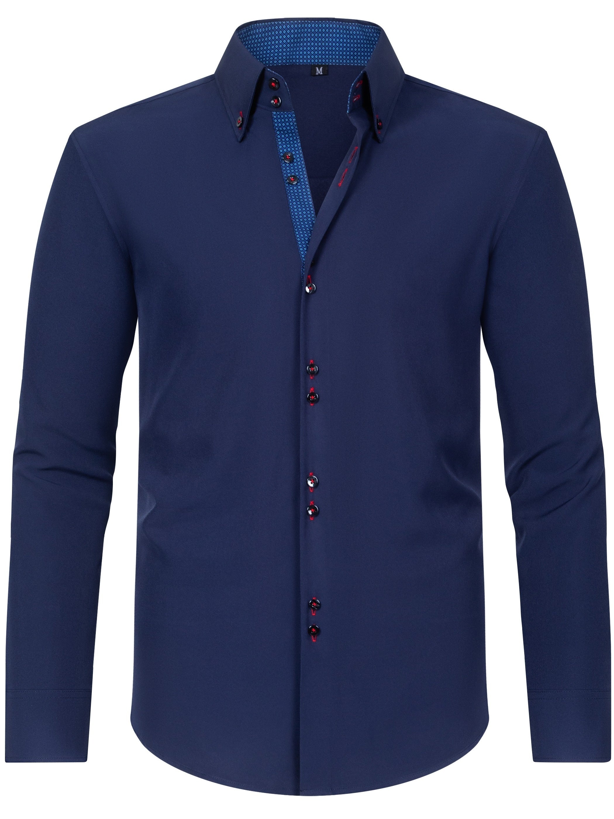 COLOR BLOCK DRESS SHIRT FOR MEN