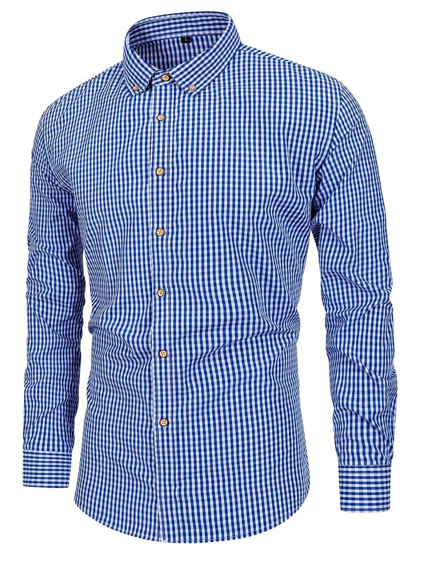 PLAID BUTTON-UP SHIRT FOR MEN