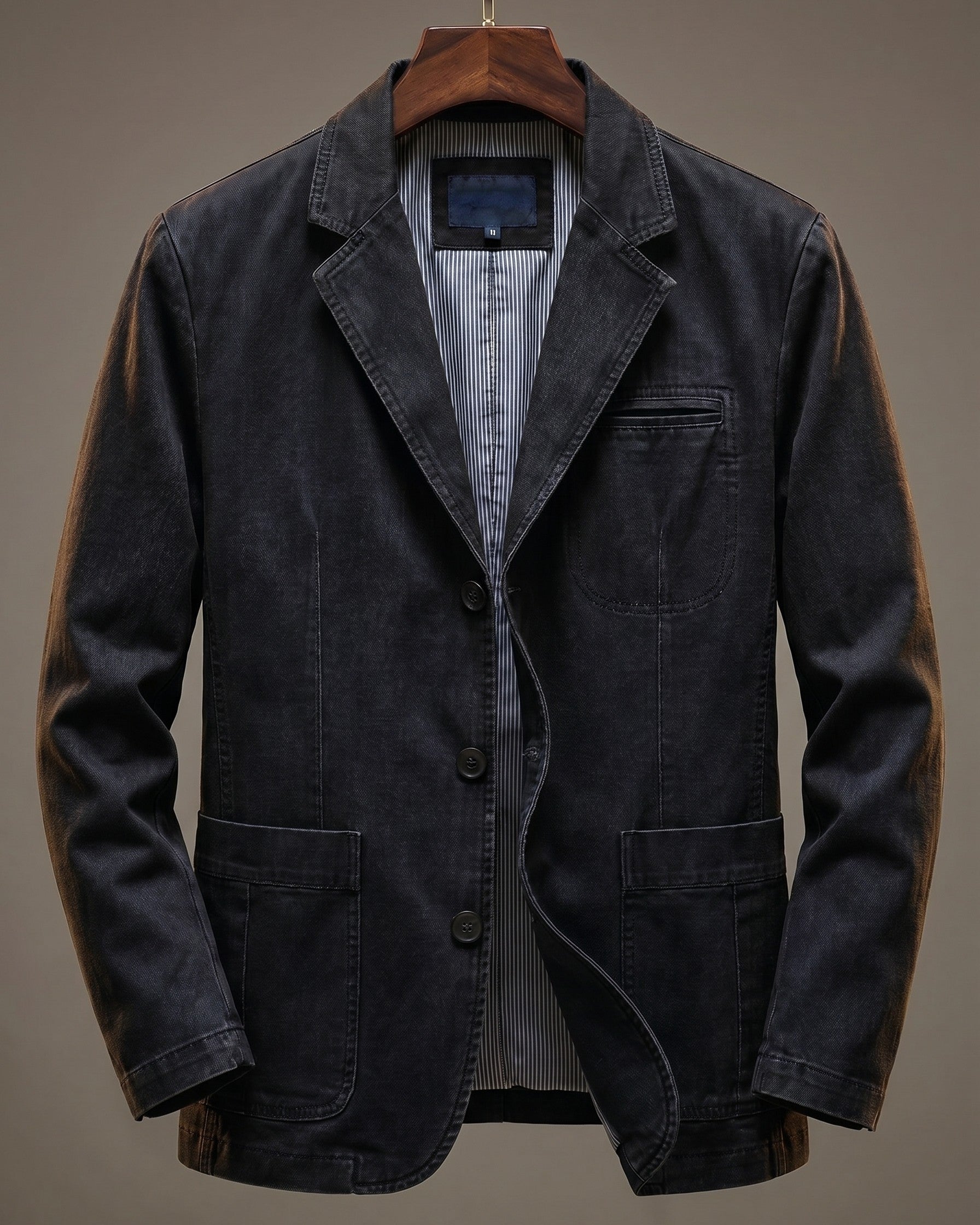 WASHED DENIM BLAZER FOR MEN