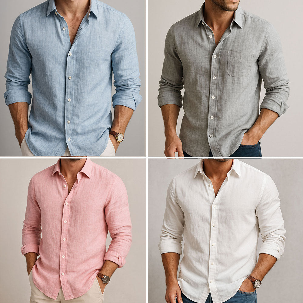 LINEN BLEND SHIRT FOR MEN