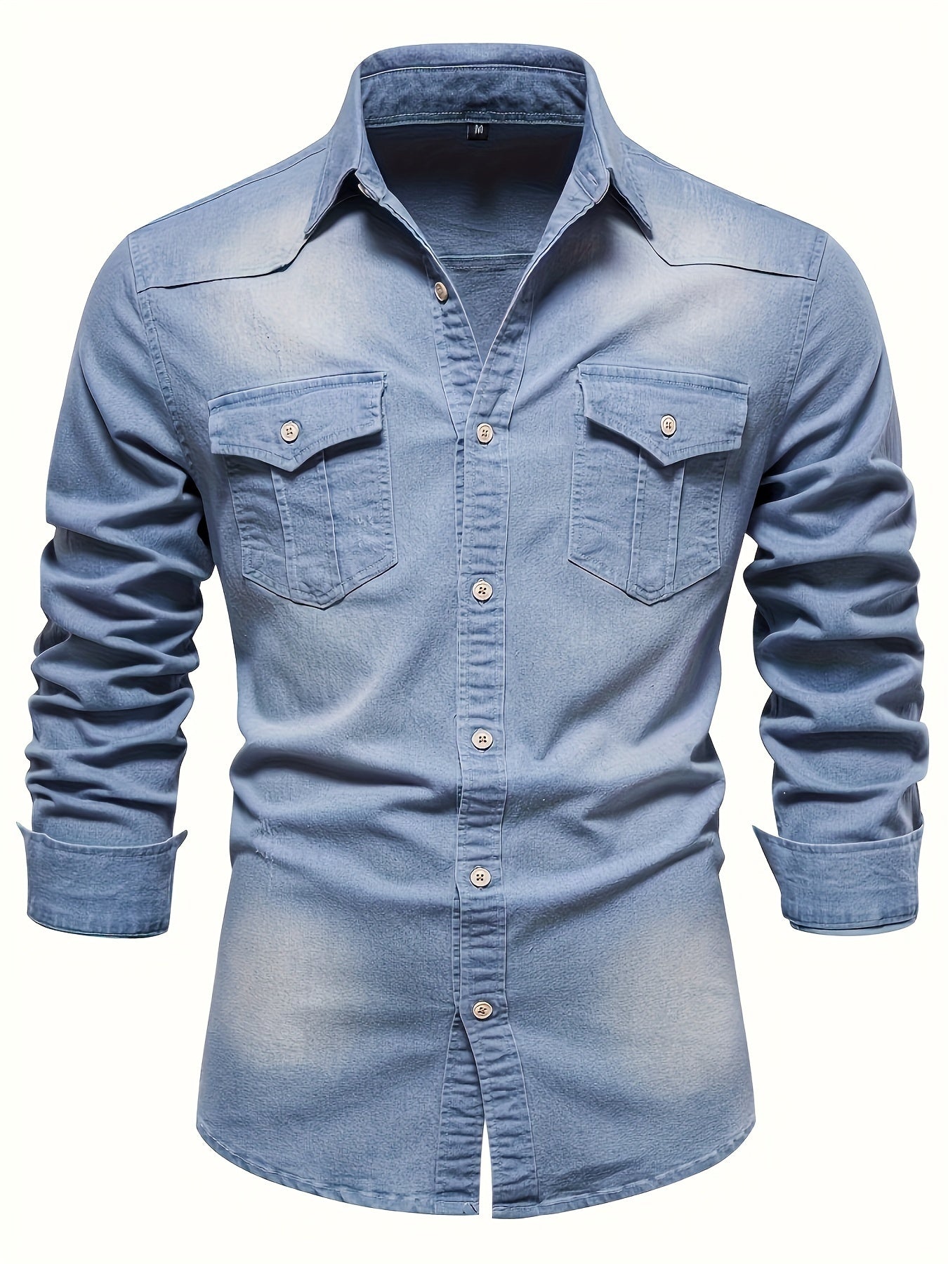 DENIM LONG-SLEEVED SHIRT FOR MEN