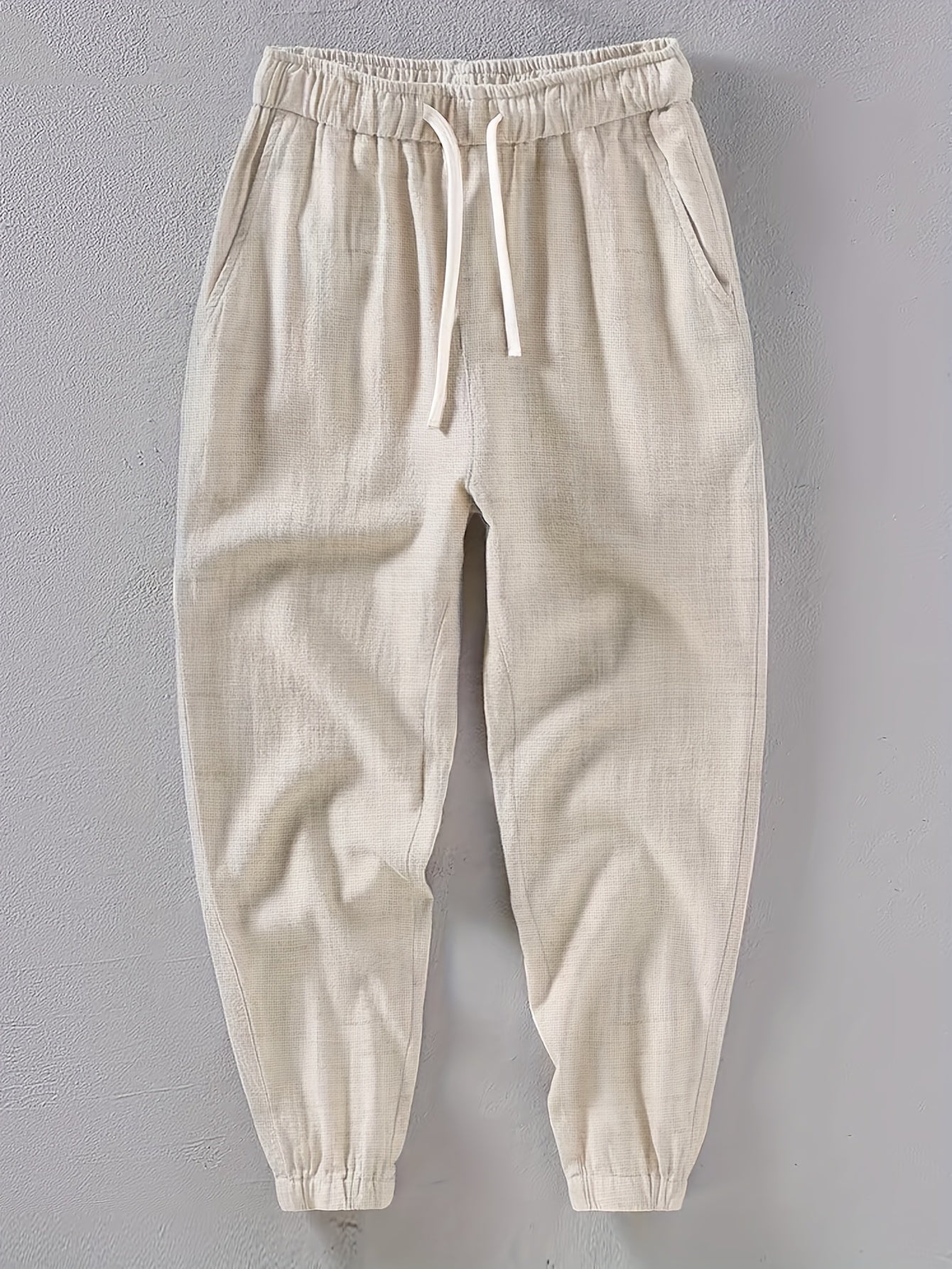 LINEN LOOSE POCKET TROUSERS FOR MEN