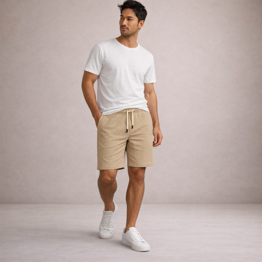 STRAIGHT HEM SHORTS FOR MEN
