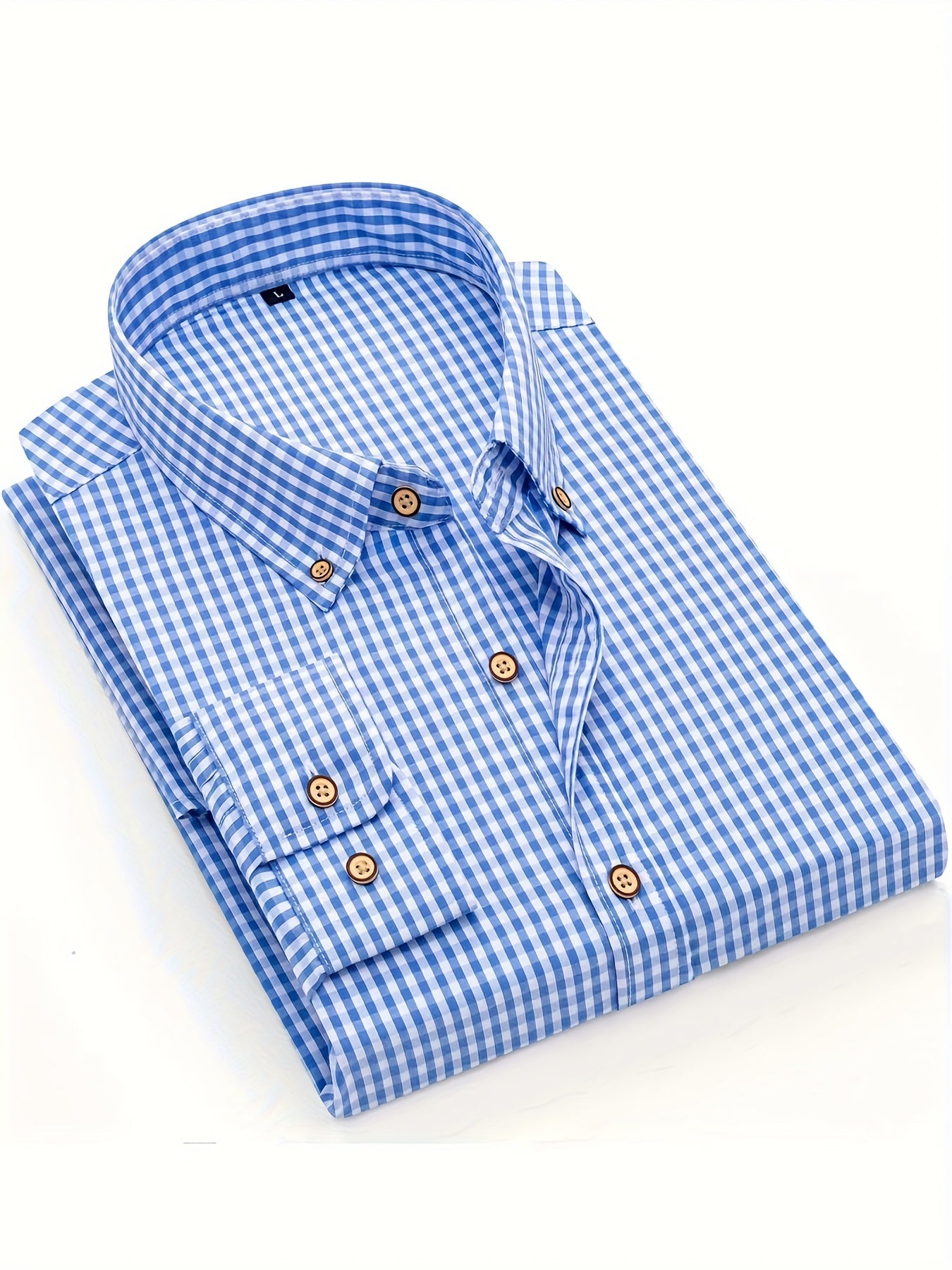 PLAID BUTTON-UP SHIRT FOR MEN