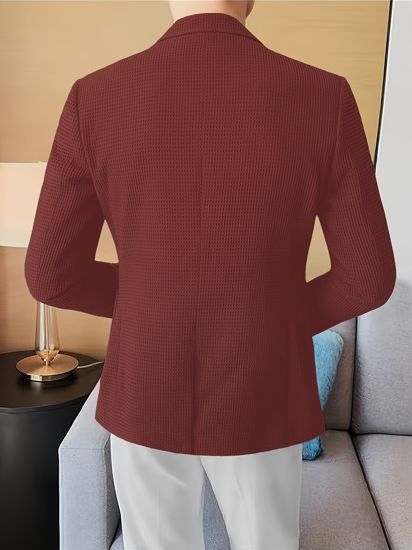 LAPEL KNIT BLAZER FOR MEN