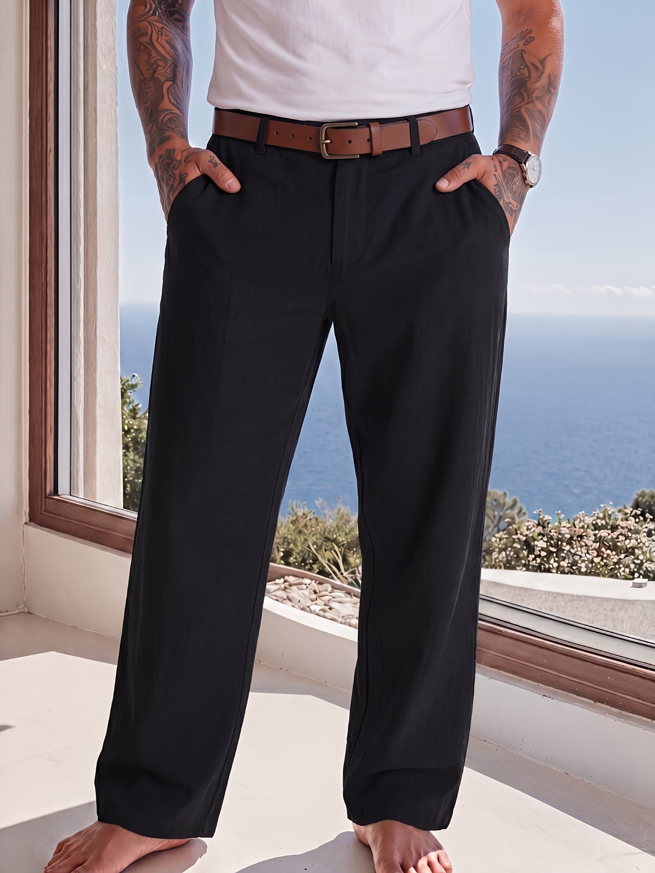 CLASSIC LINEN TROUSERS FOR MEN