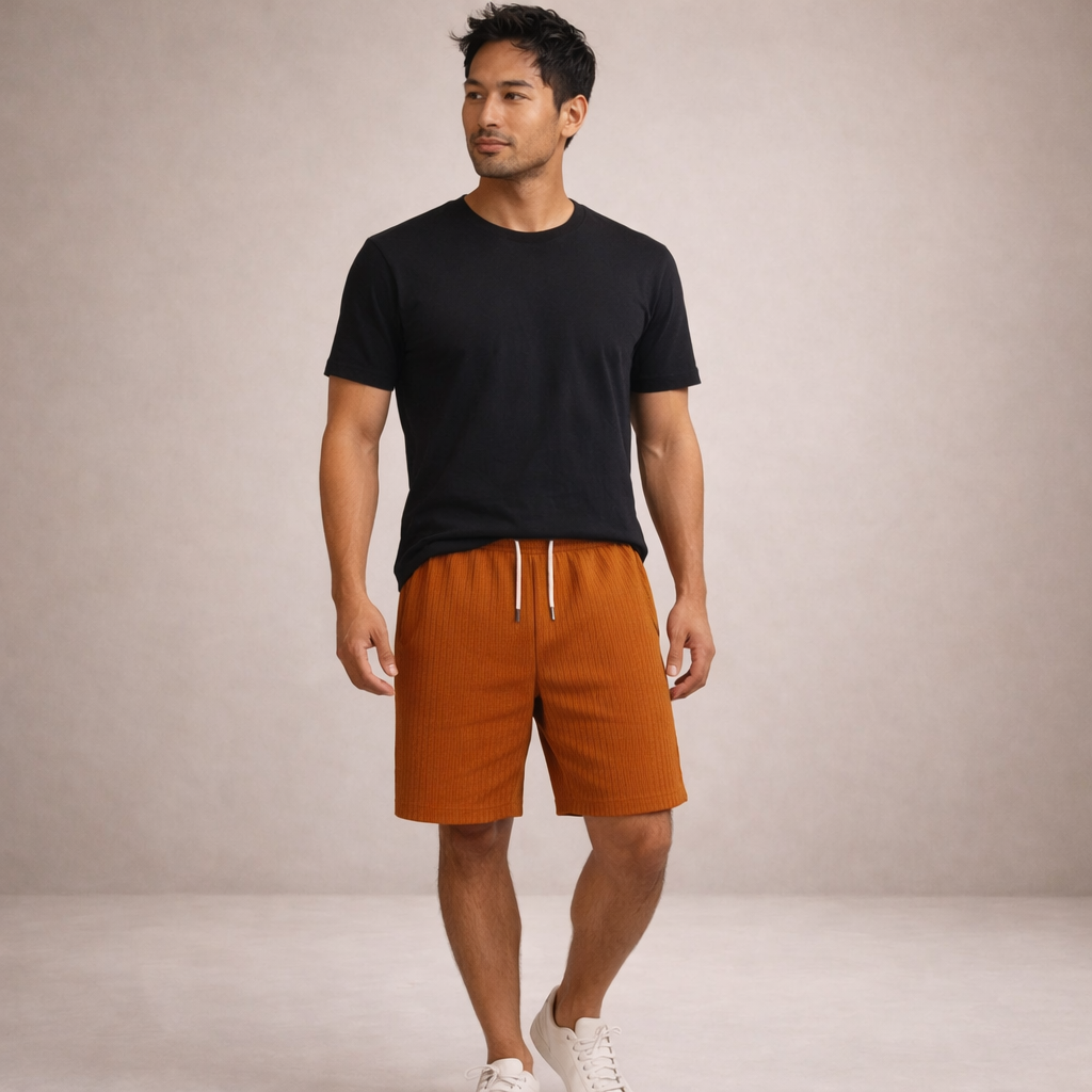 STRAIGHT HEM SHORTS FOR MEN