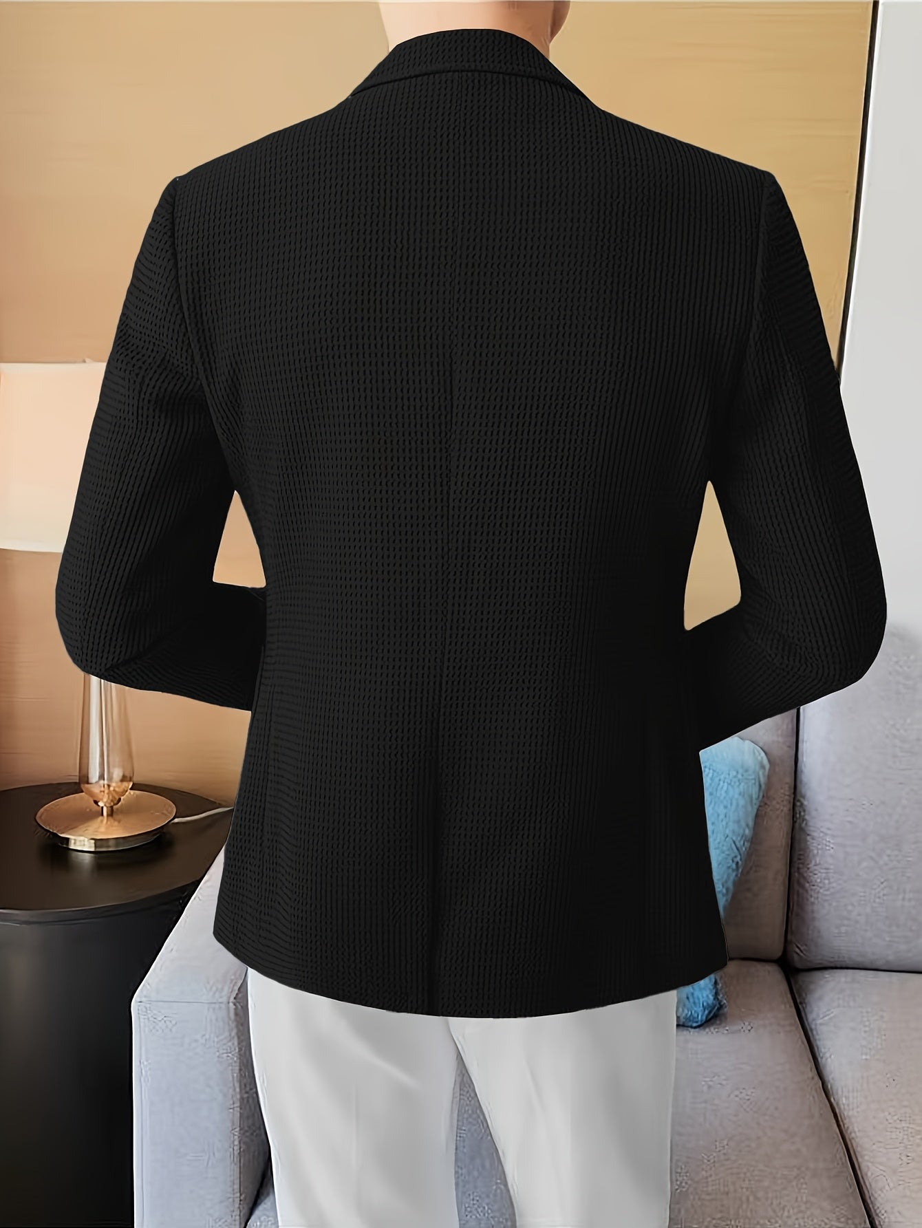 LAPEL KNIT BLAZER FOR MEN