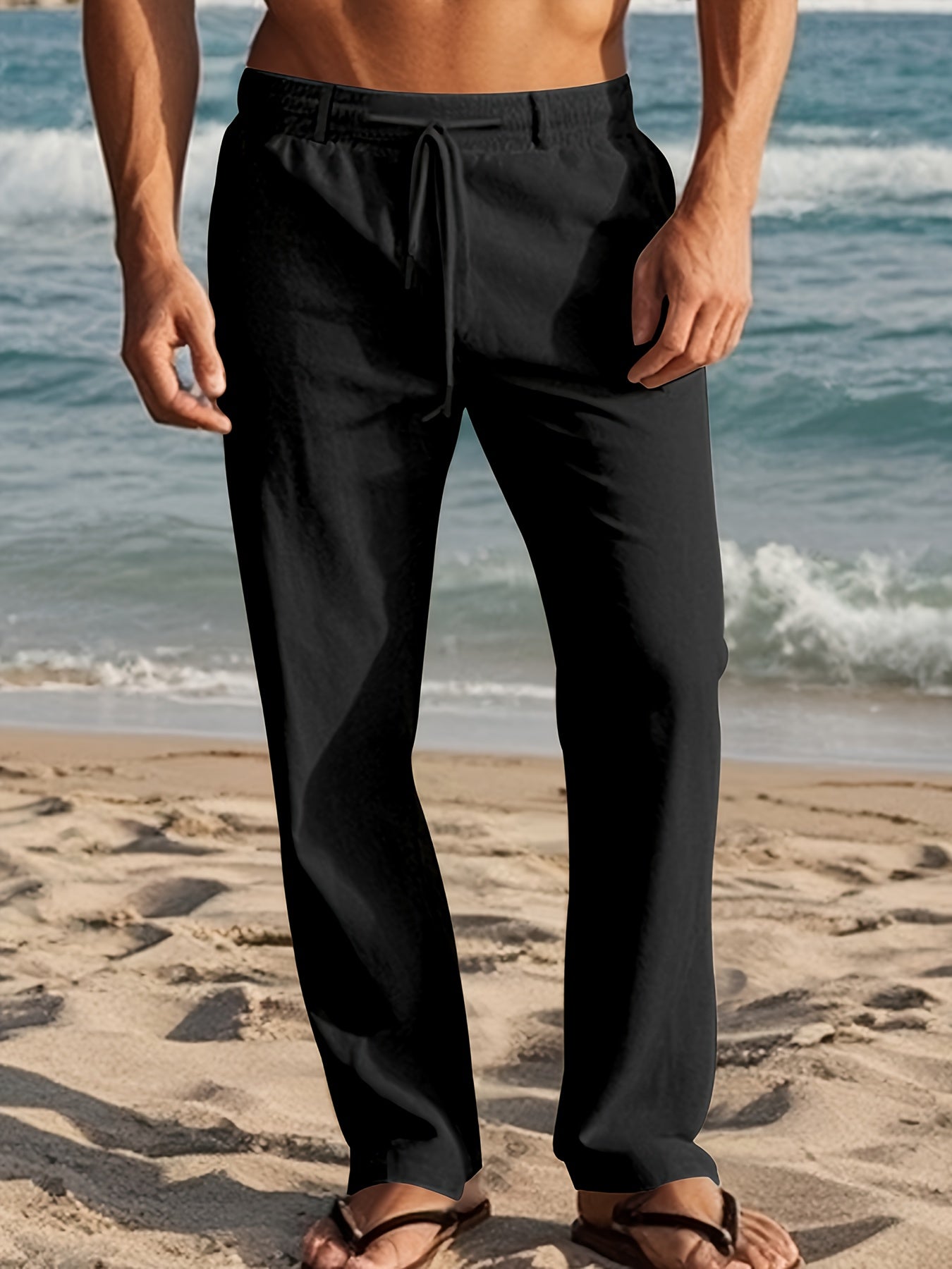 LOOSE LINEN TROUSERS FOR MEN
