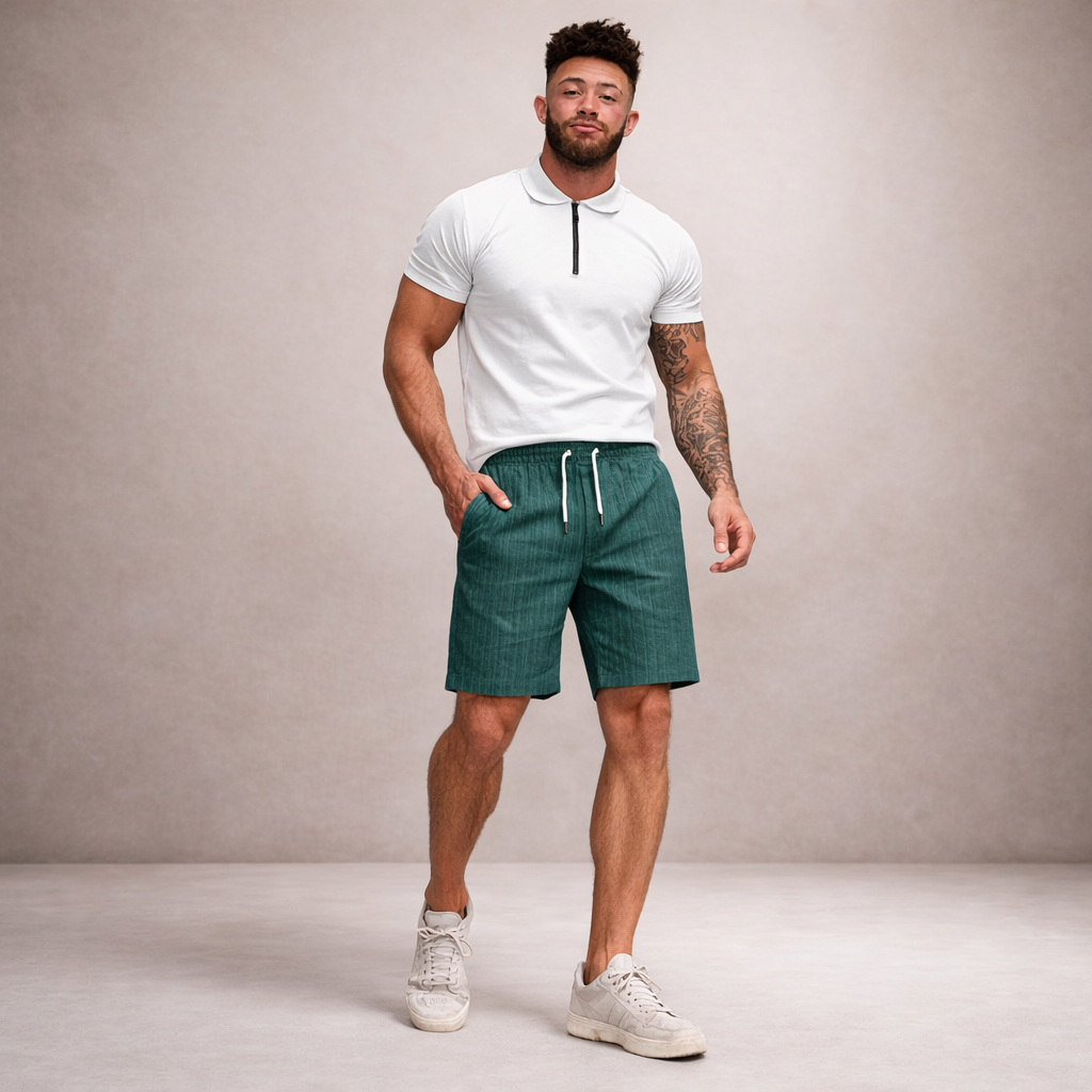 STRAIGHT HEM SHORTS FOR MEN