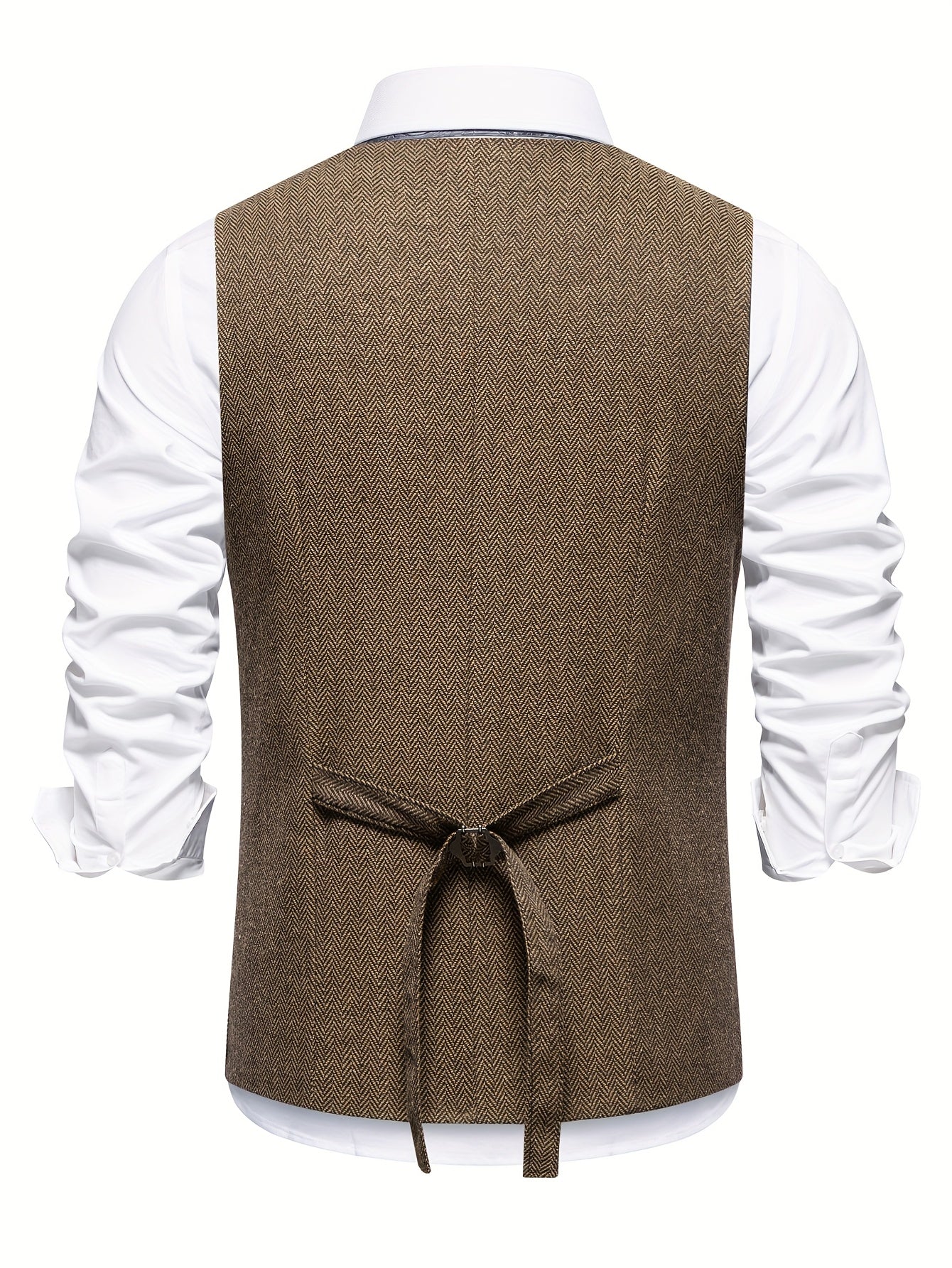 V NECK BUTTON VEST FOR MEN