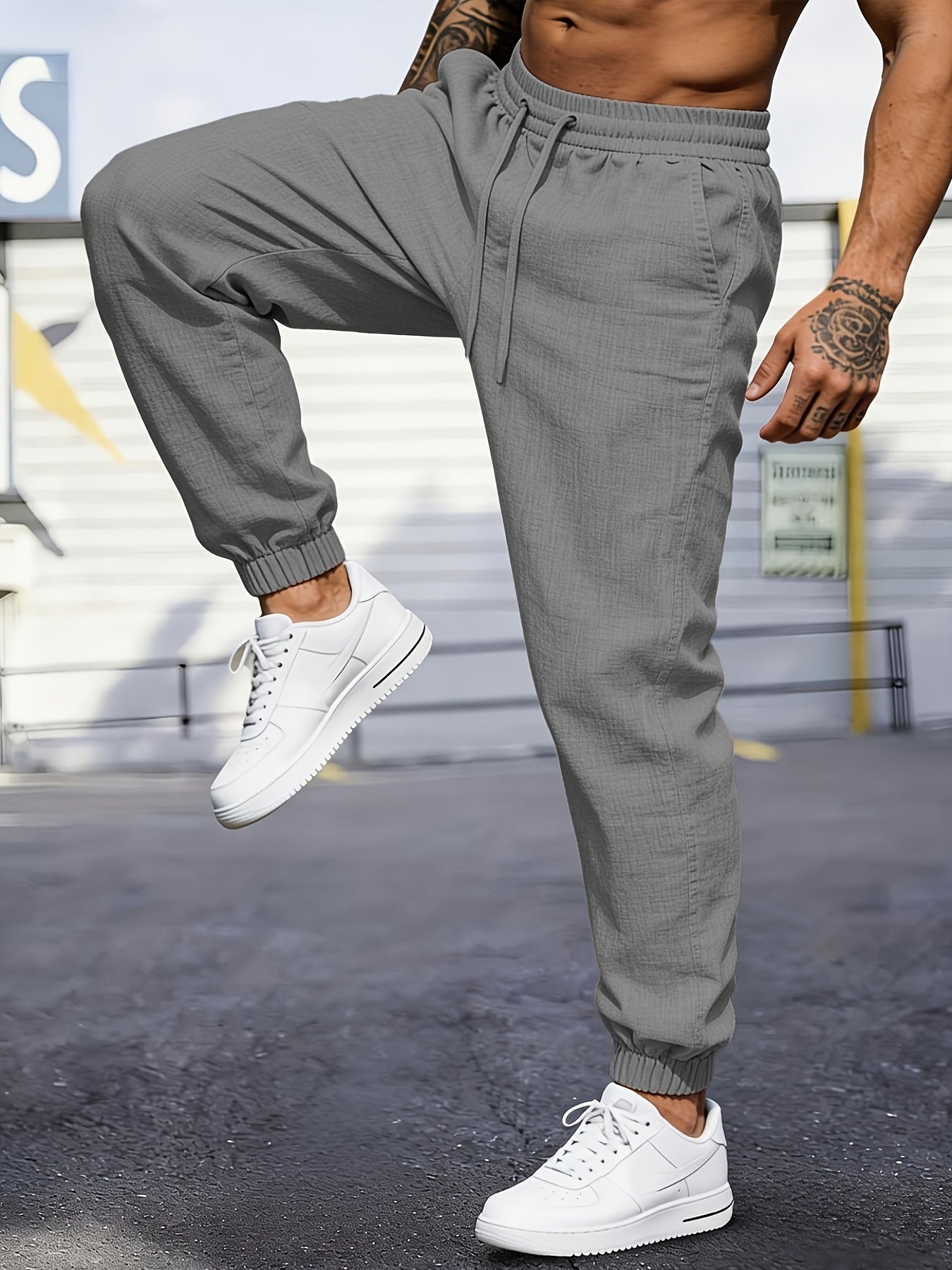 LOOSE DRAWSTRING JOGGERS FOR MEN