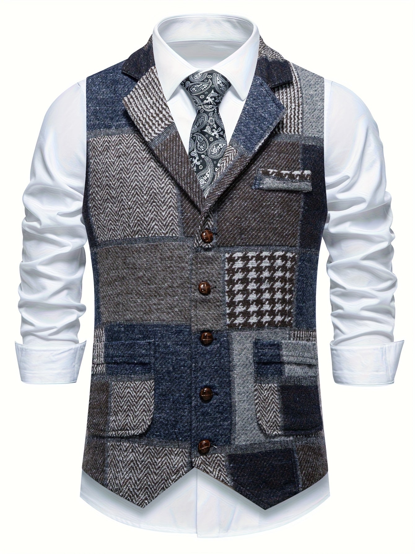 FORMAL TWEED VEST FOR MEN