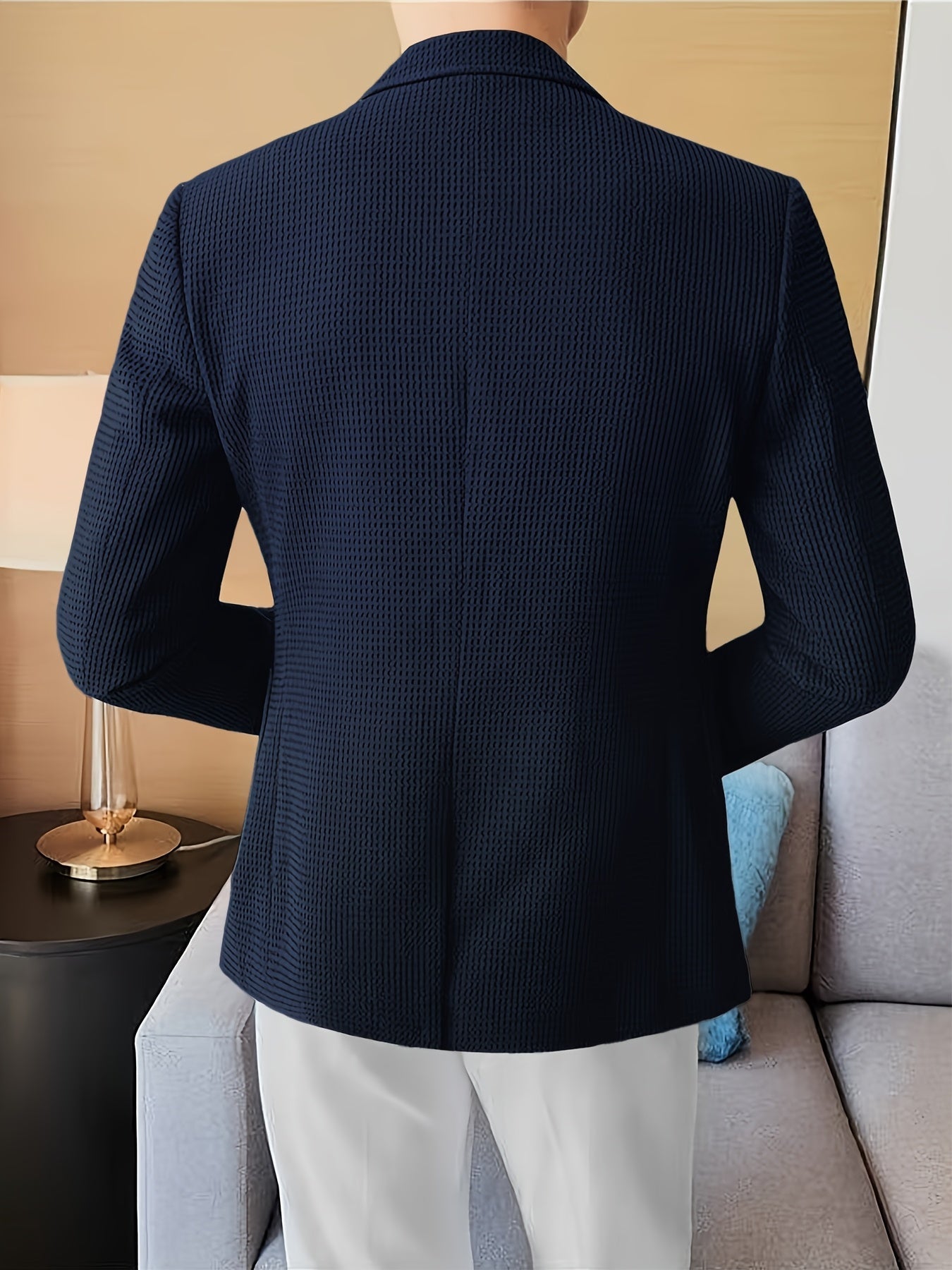 LAPEL KNIT BLAZER FOR MEN
