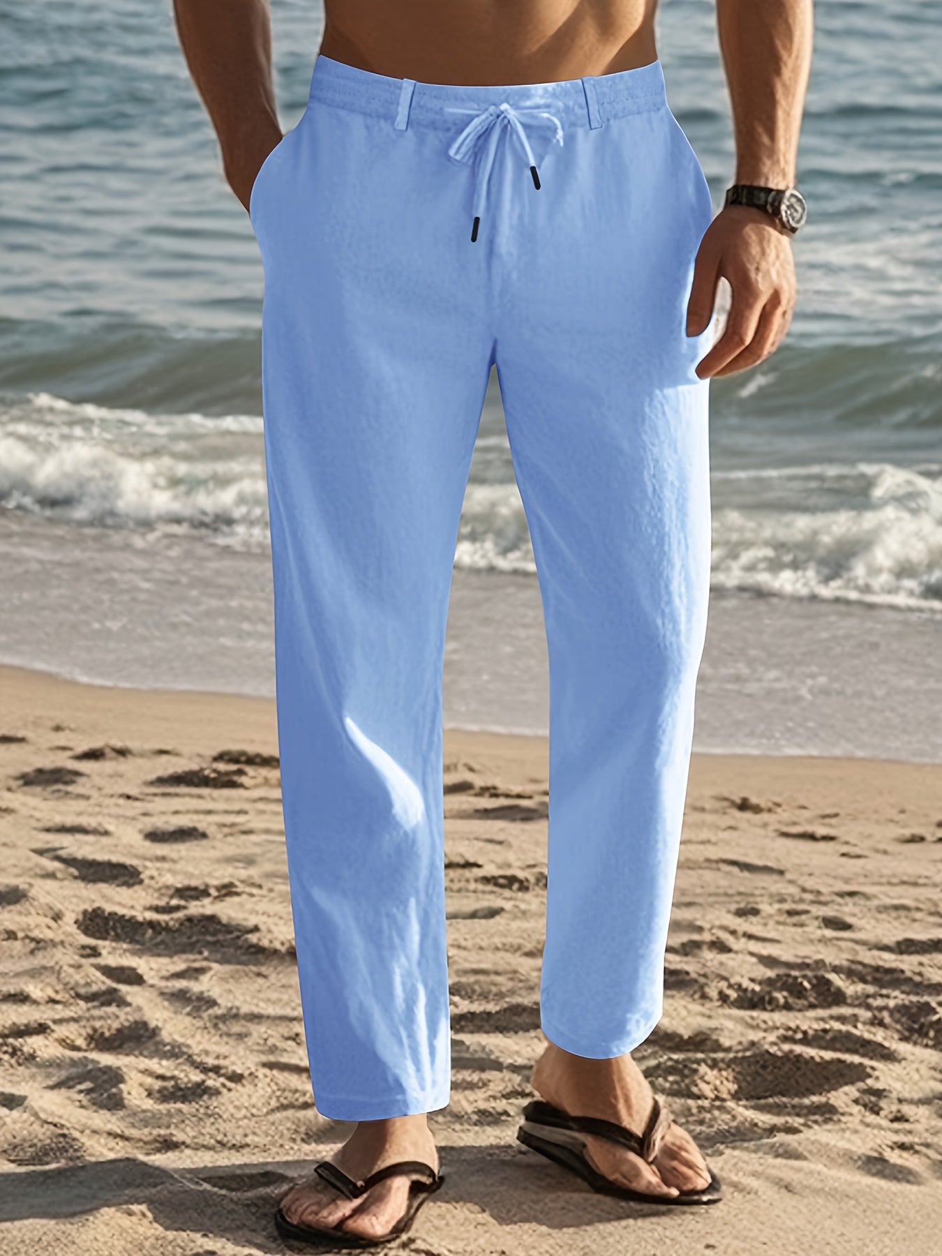 LOOSE LINEN TROUSERS FOR MEN