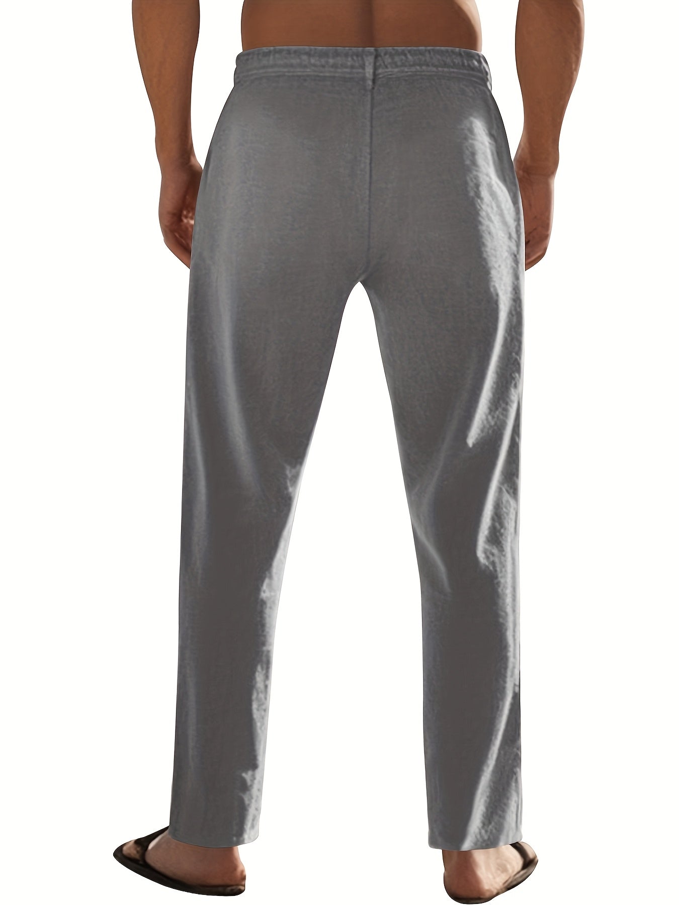 LINEN DRAWSTRING TROUSERS FOR MEN