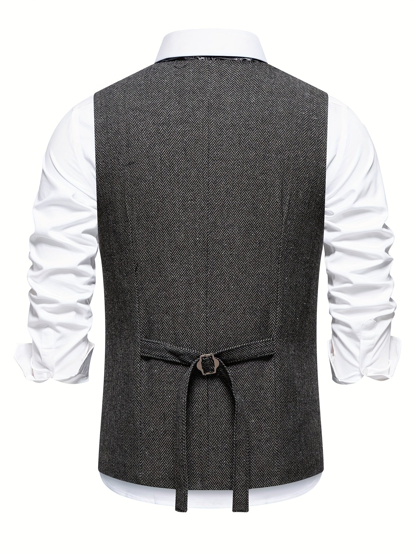V NECK BUTTON VEST FOR MEN