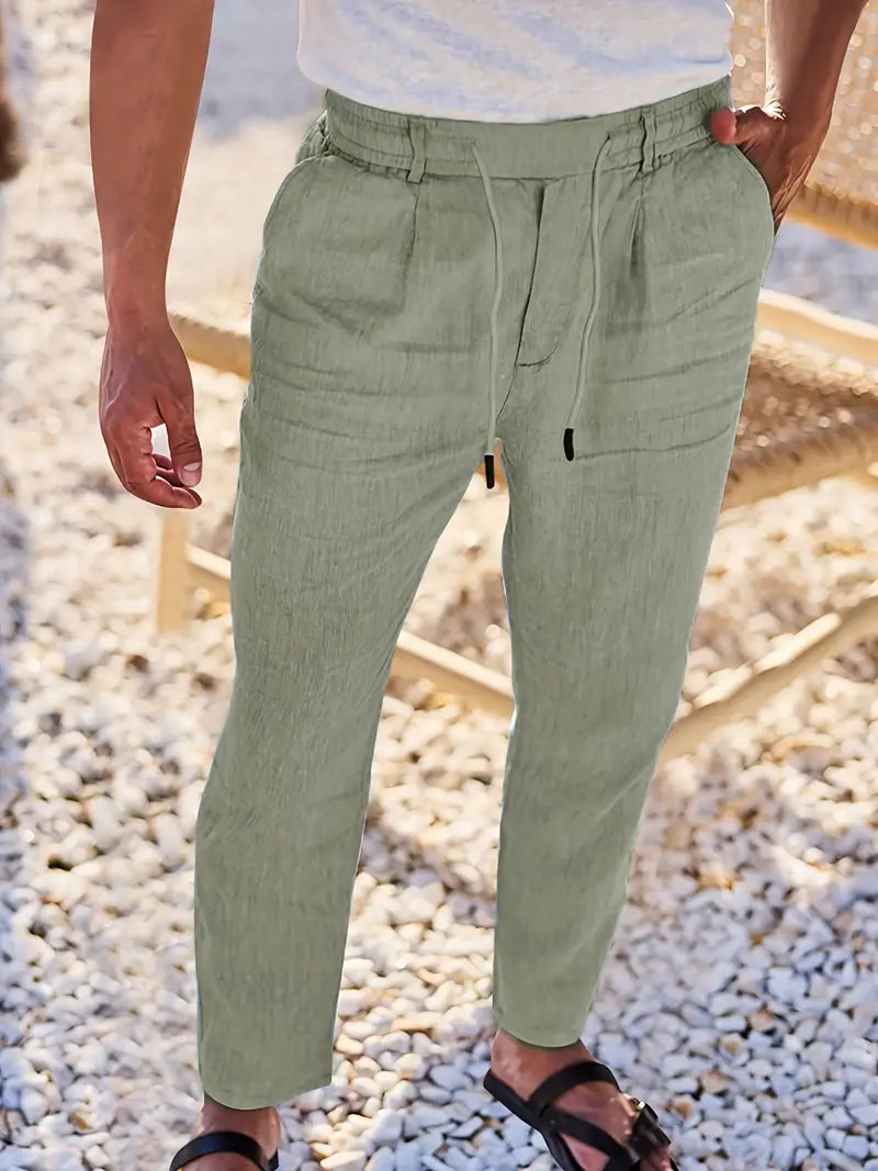 LOOSE FIT LINEN TROUSERS FOR MEN