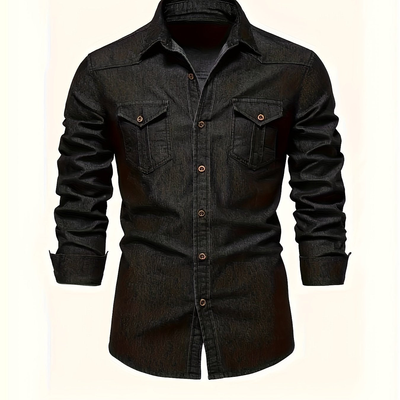 DENIM LONG-SLEEVED SHIRT FOR MEN