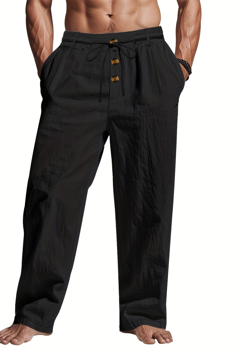 LOOSE FIT LINEN PANTS FOR MEN