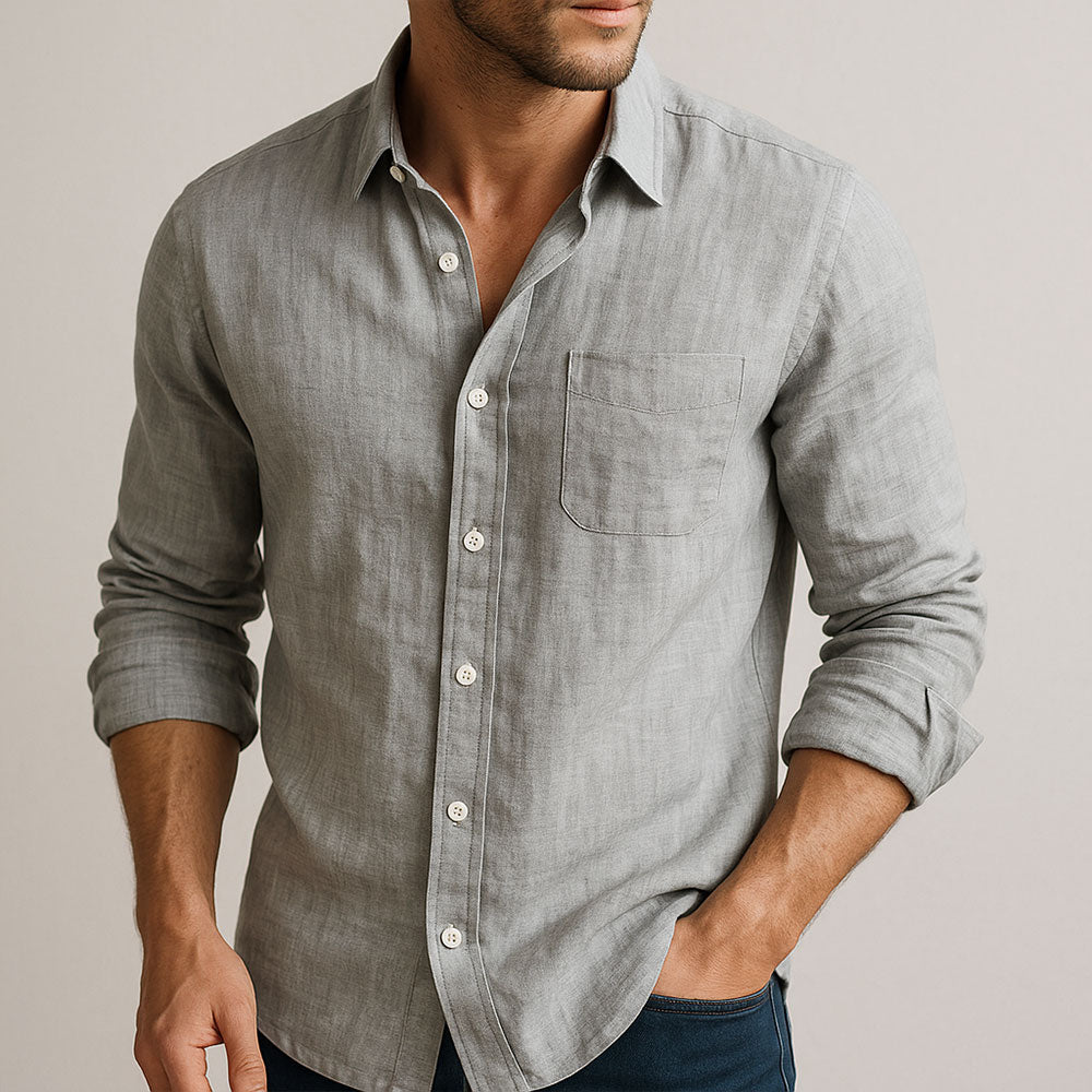 LINEN BLEND SHIRT FOR MEN