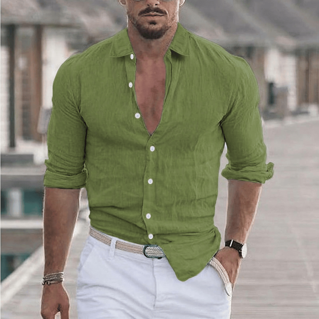 COTTON COLLAR SHIRT FOR MEN