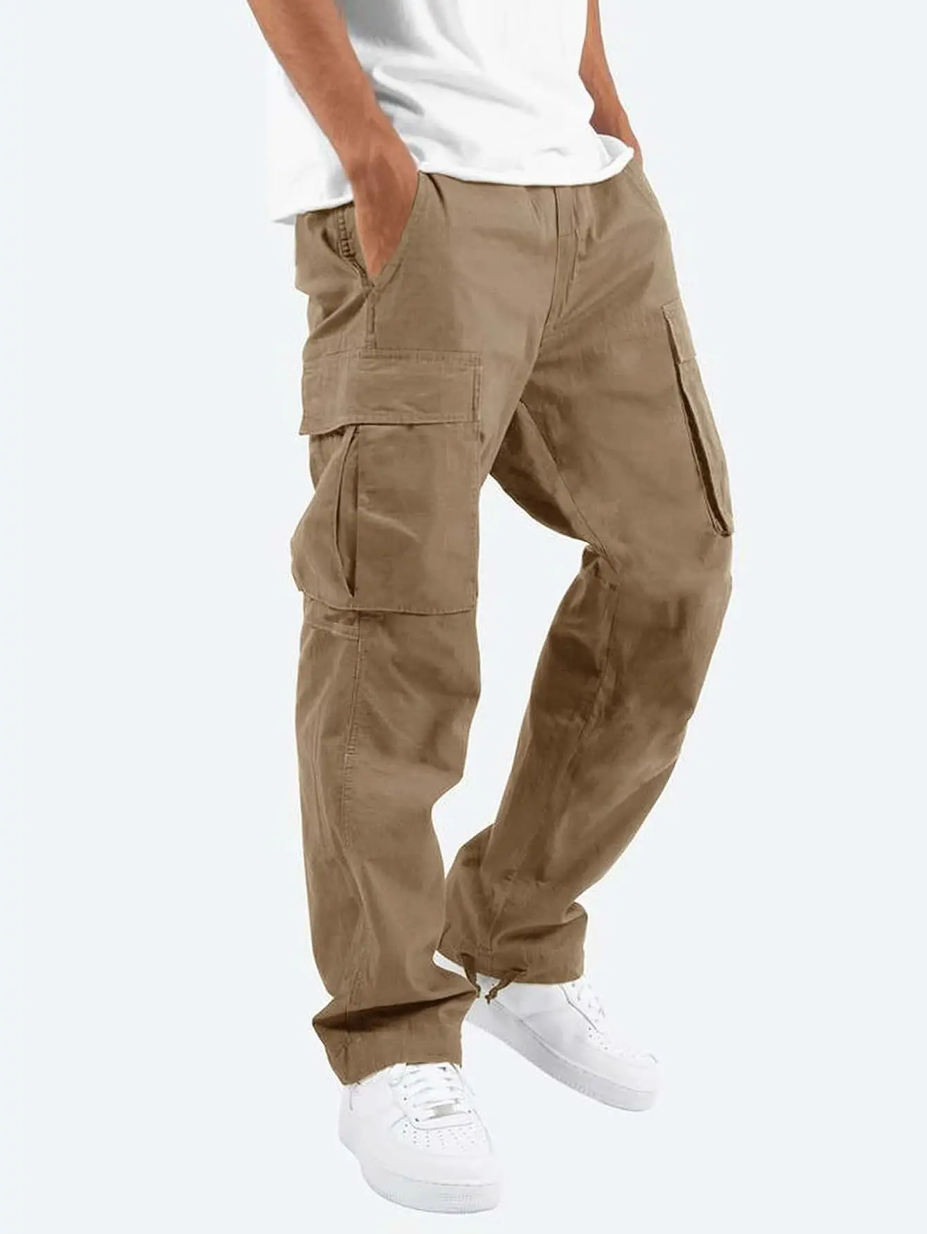 DRAWSTRING CARGO TROUSERS FOR MEN