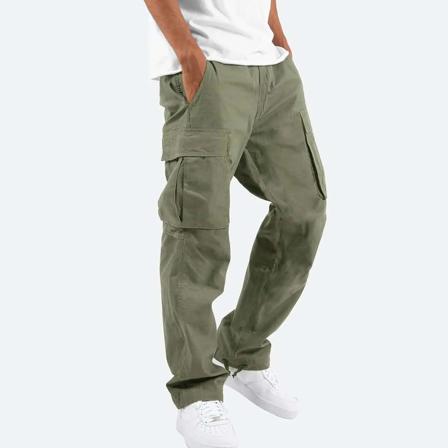 DRAWSTRING CARGO TROUSERS FOR MEN