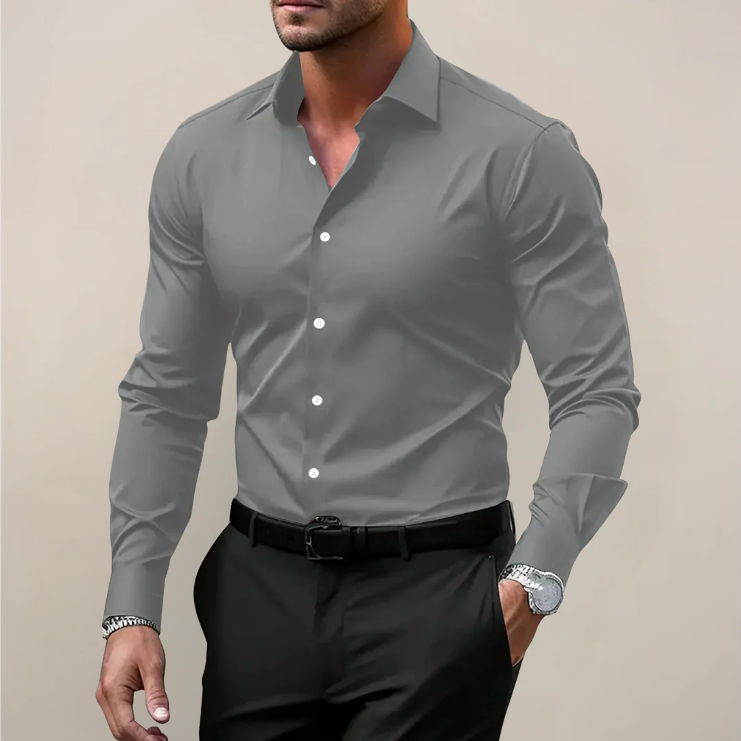 NOTCHED COLLAR SHIRT FOR MEN