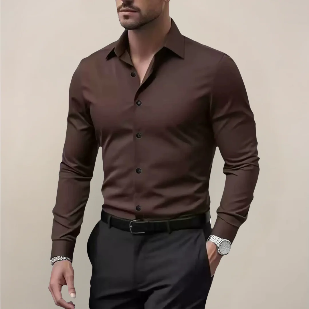 NOTCHED COLLAR SHIRT FOR MEN