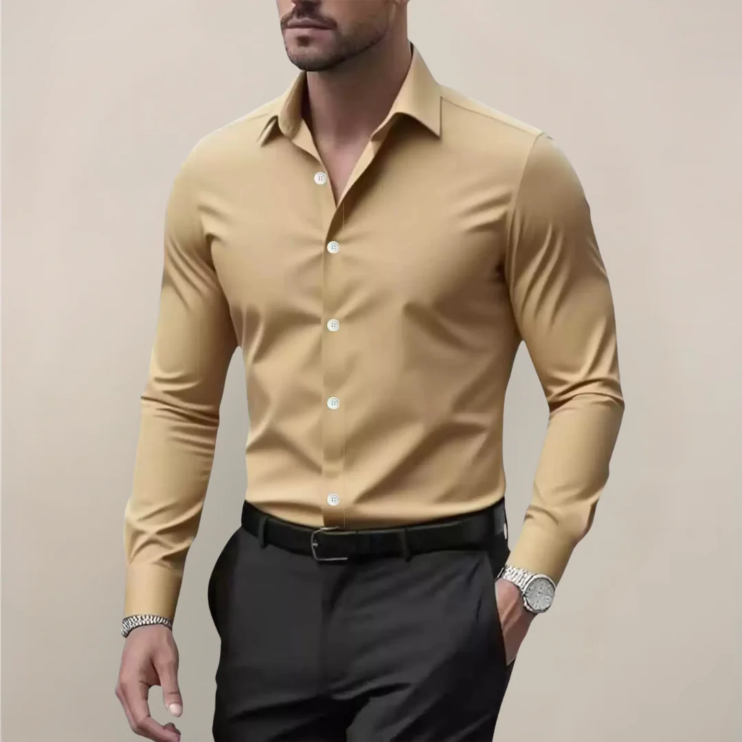 NOTCHED COLLAR SHIRT FOR MEN
