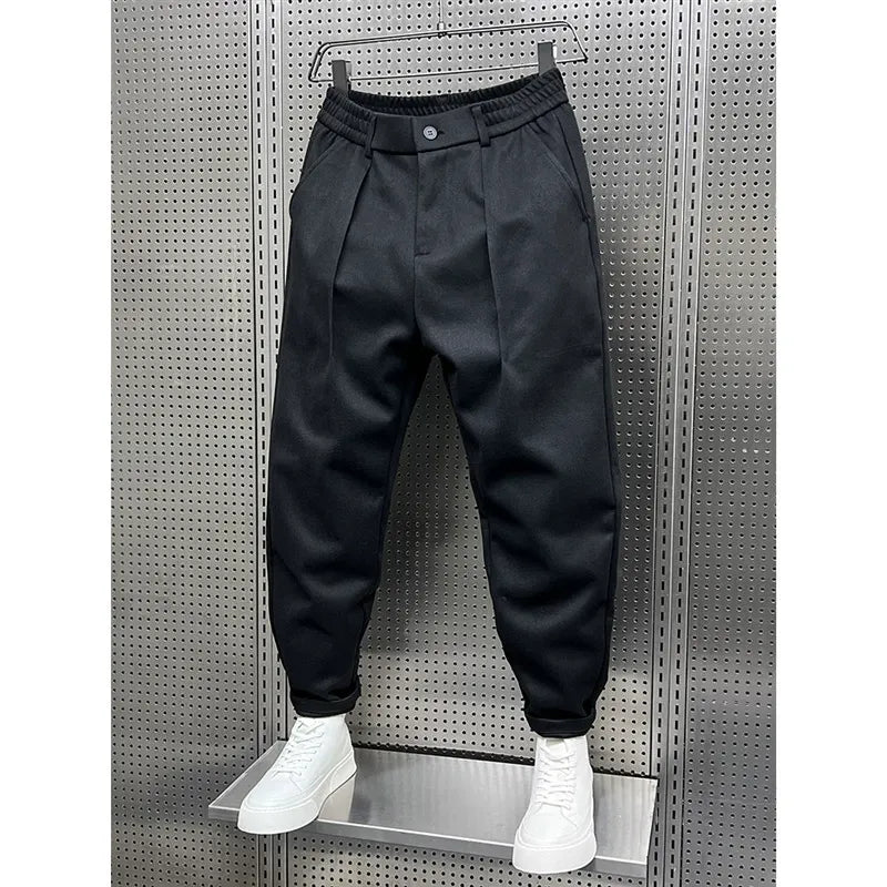 SLIM MELANGE TROUSERS FOR MEN