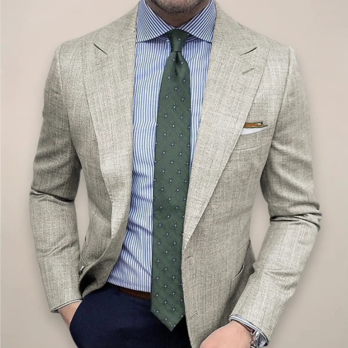 TEXTURED BLAZER JACKET FOR MEN