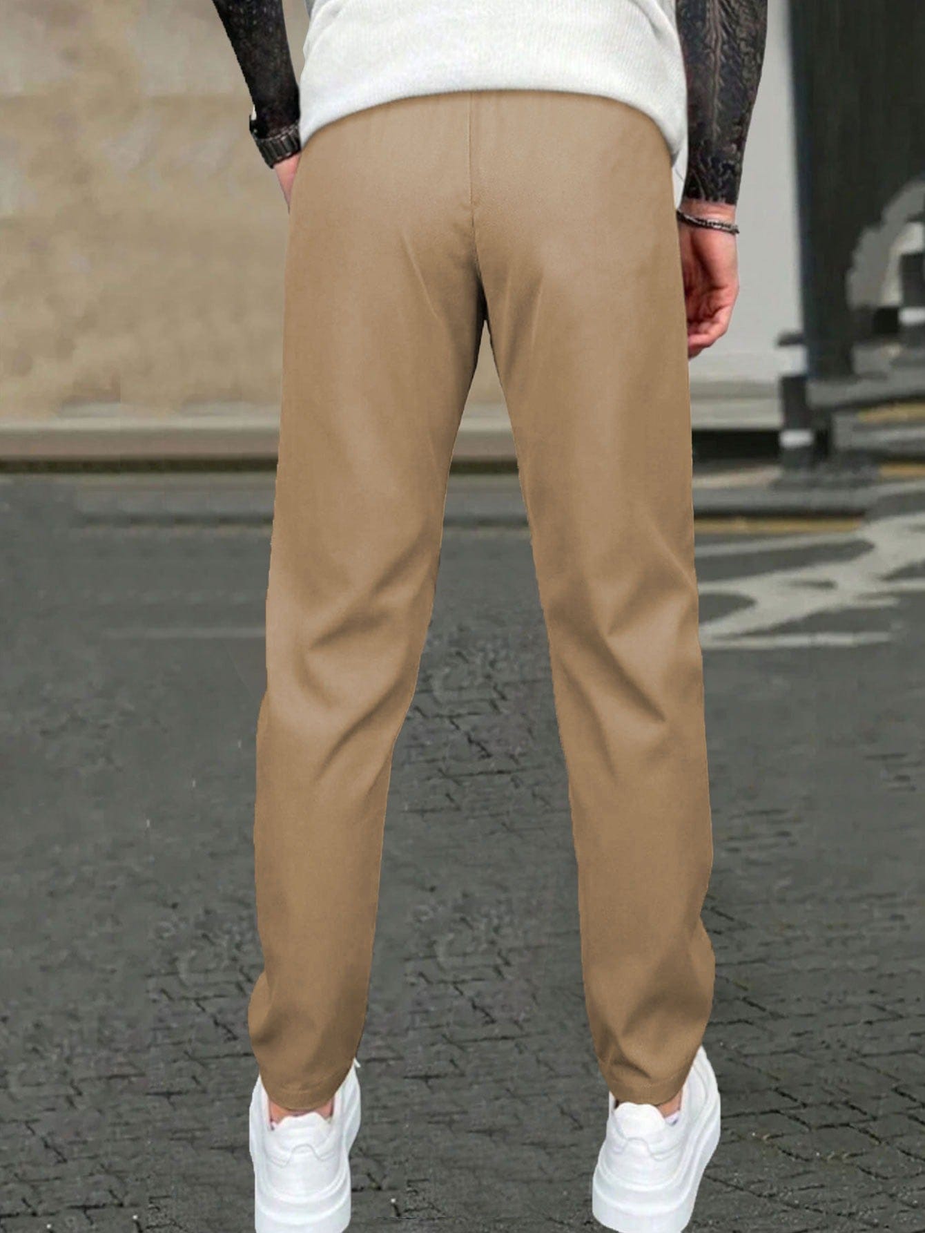 STRETCH TAPERED TROUSERS FOR MEN