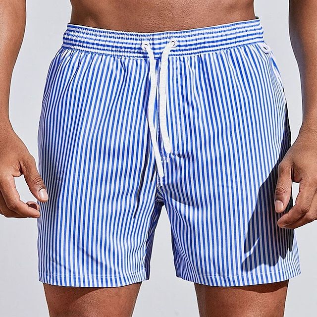 STRIPED BEACH SHORTS FOR MEN