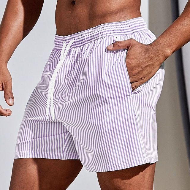 STRIPED BEACH SHORTS FOR MEN